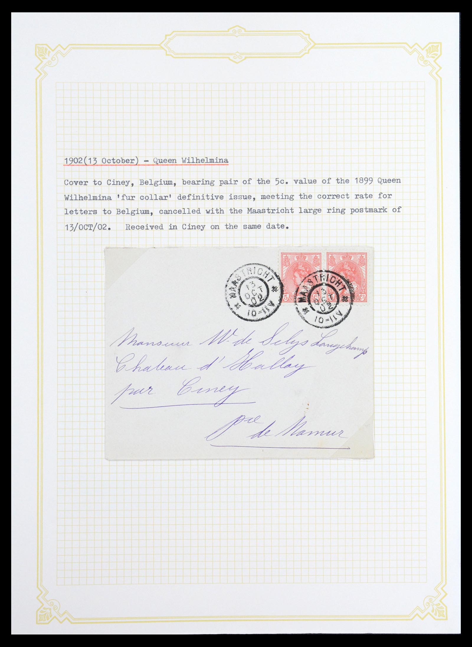 36600 013 - Postzegelverzameling 36600 Netherlands covers 1899-1952.