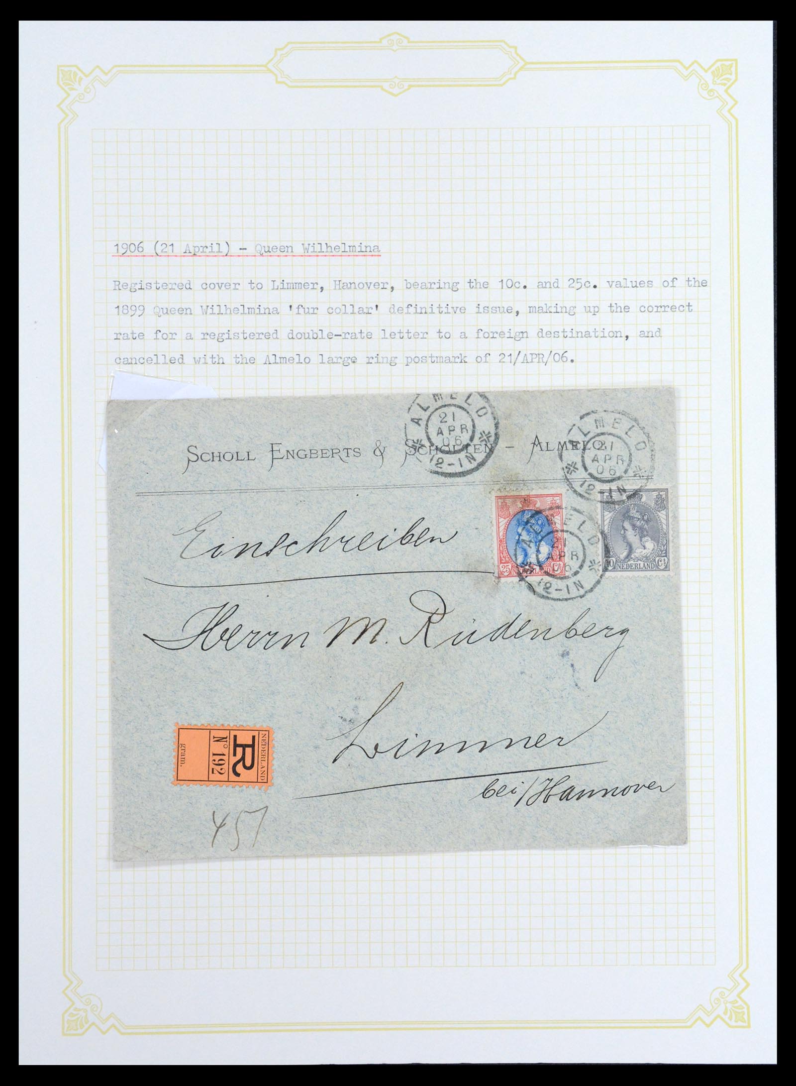 36600 014 - Postzegelverzameling 36600 Netherlands covers 1899-1952.