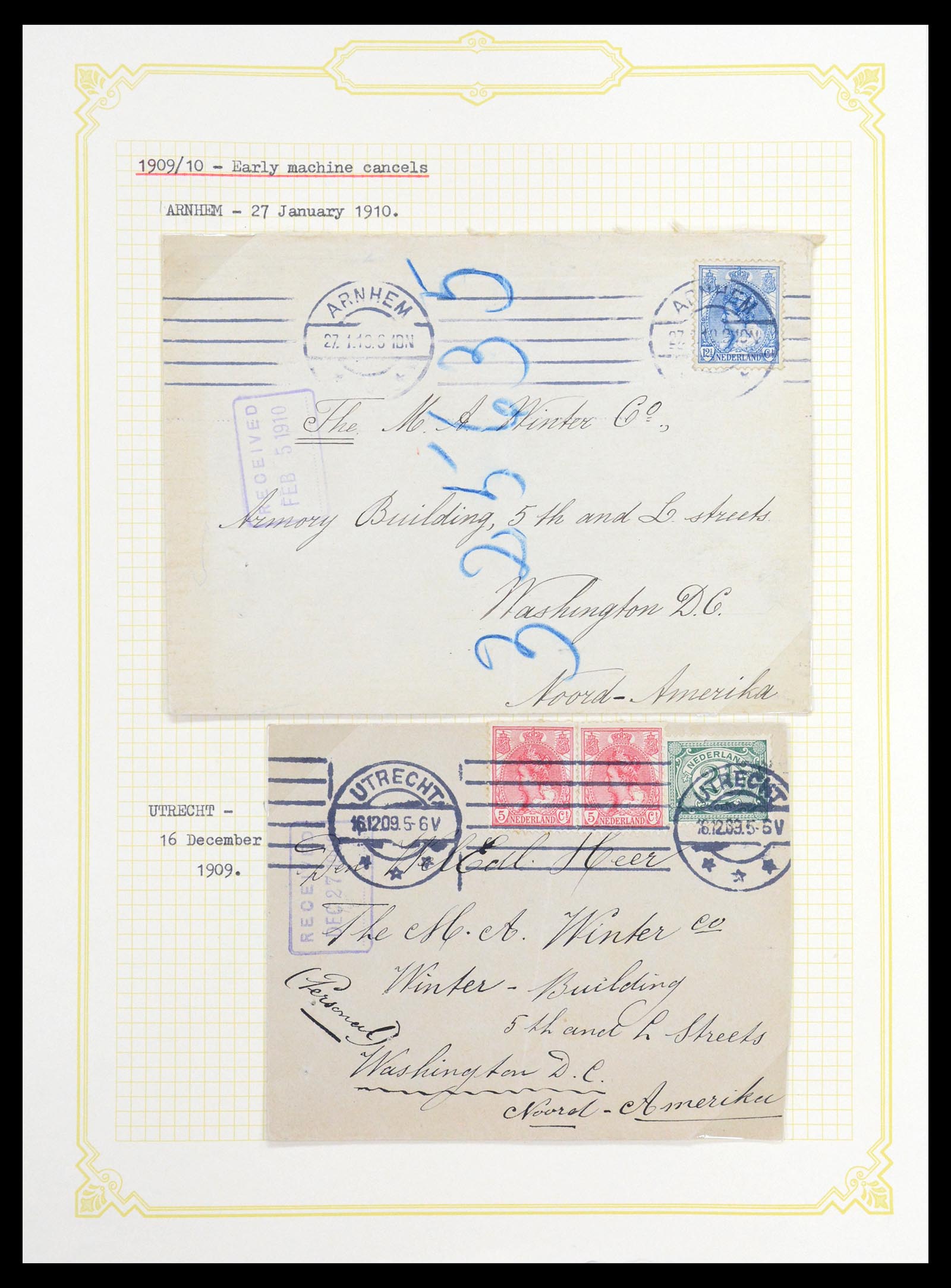 36600 017 - Postzegelverzameling 36600 Netherlands covers 1899-1952.