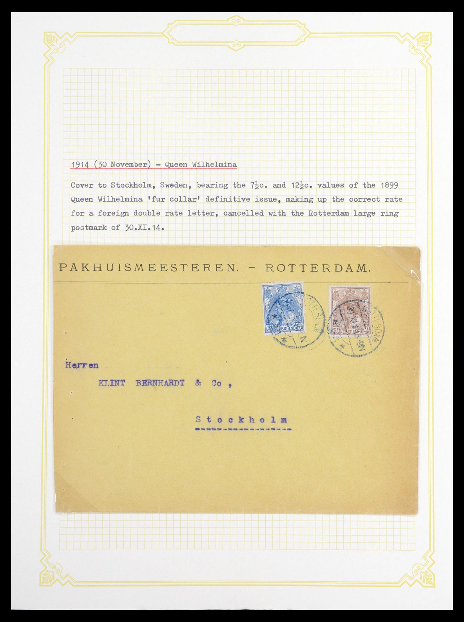 36600 028 - Postzegelverzameling 36600 Netherlands covers 1899-1952.