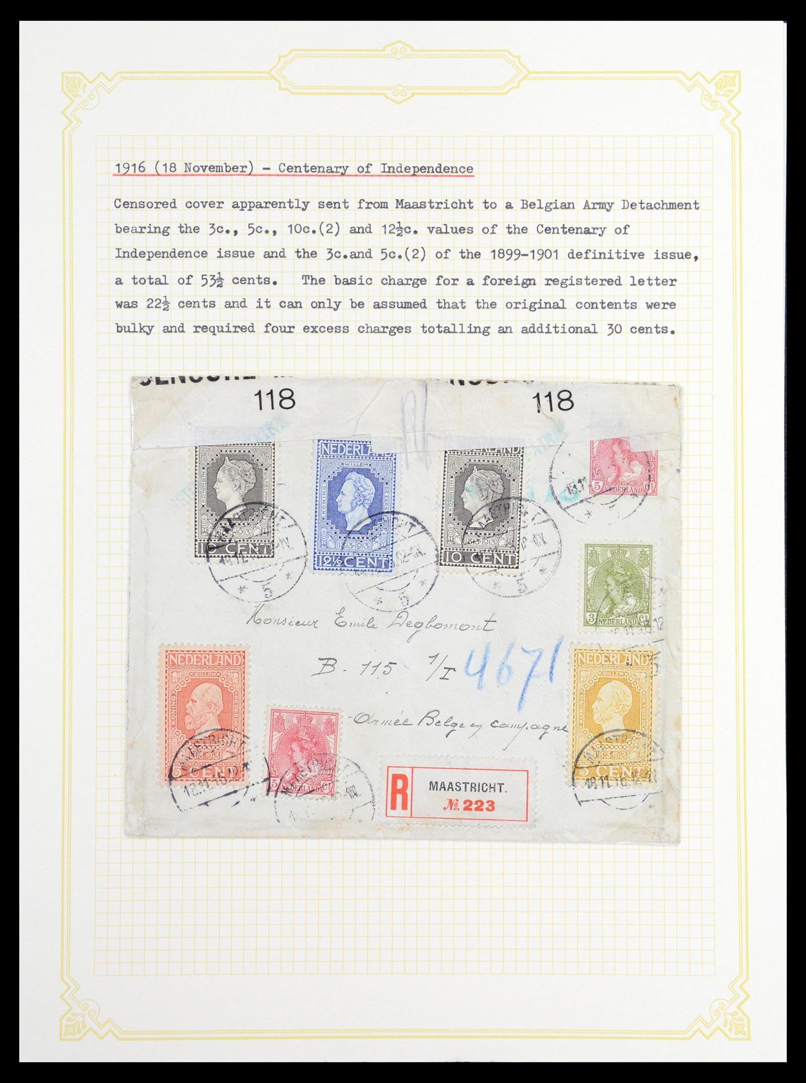 36600 035 - Stamp collection 36600 Nederland brieven 1899-1952.