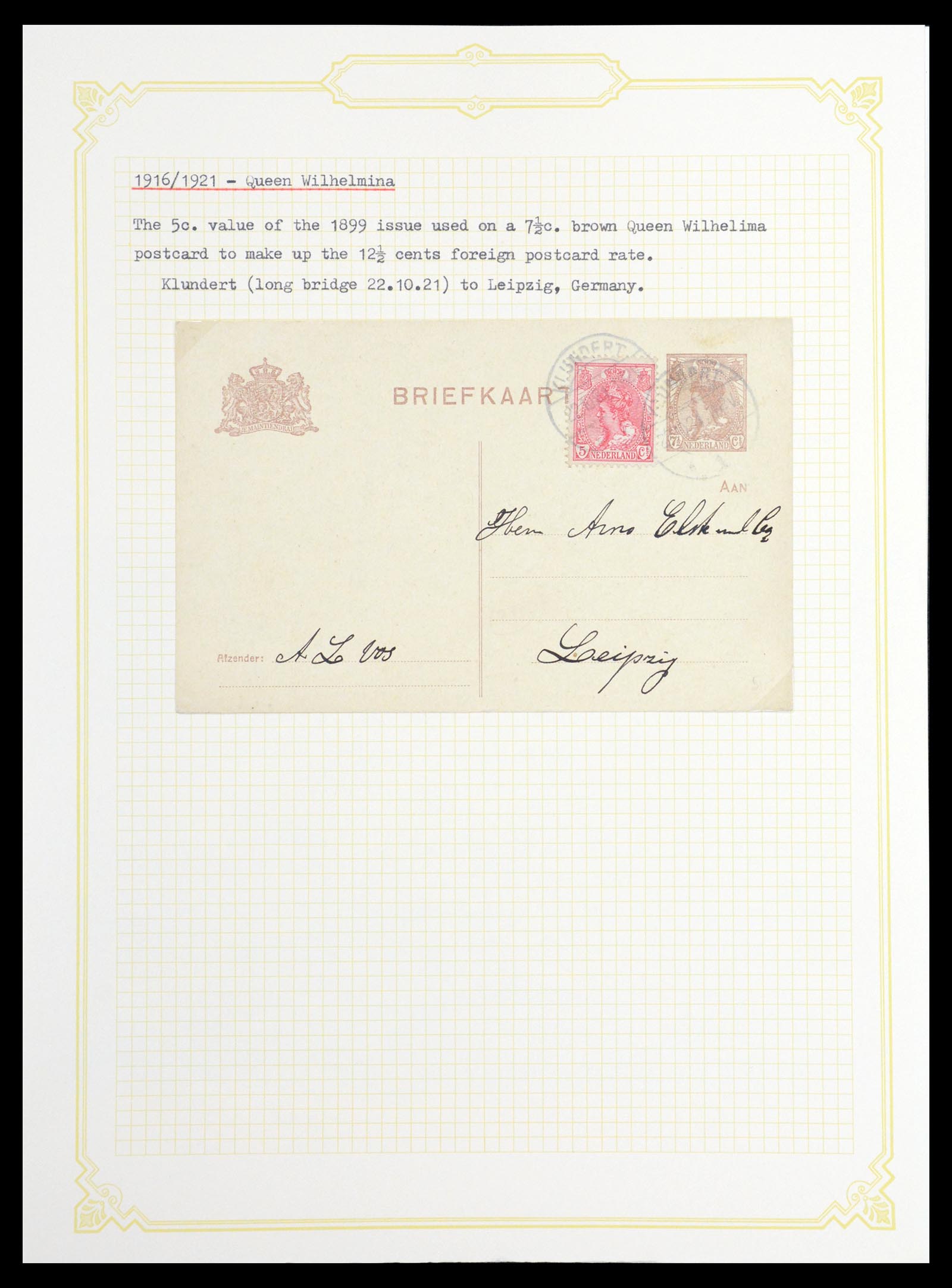 36600 038 - Postzegelverzameling 36600 Netherlands covers 1899-1952.