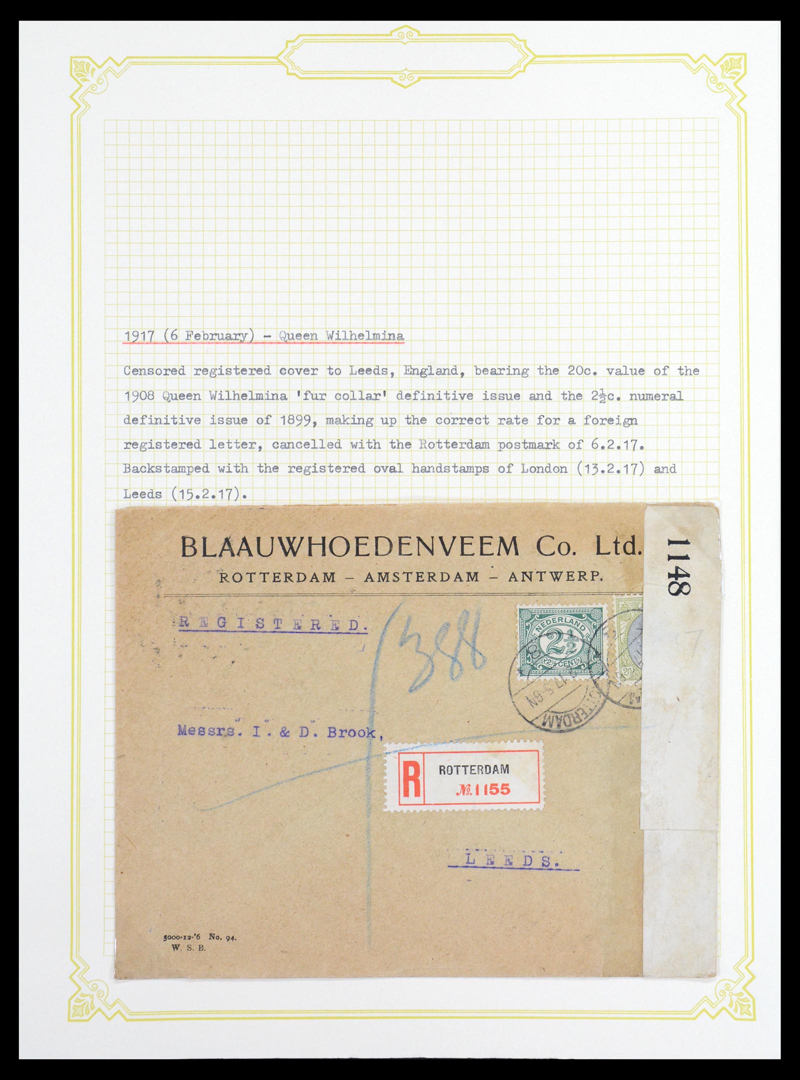 36600 046 - Stamp collection 36600 Nederland brieven 1899-1952.