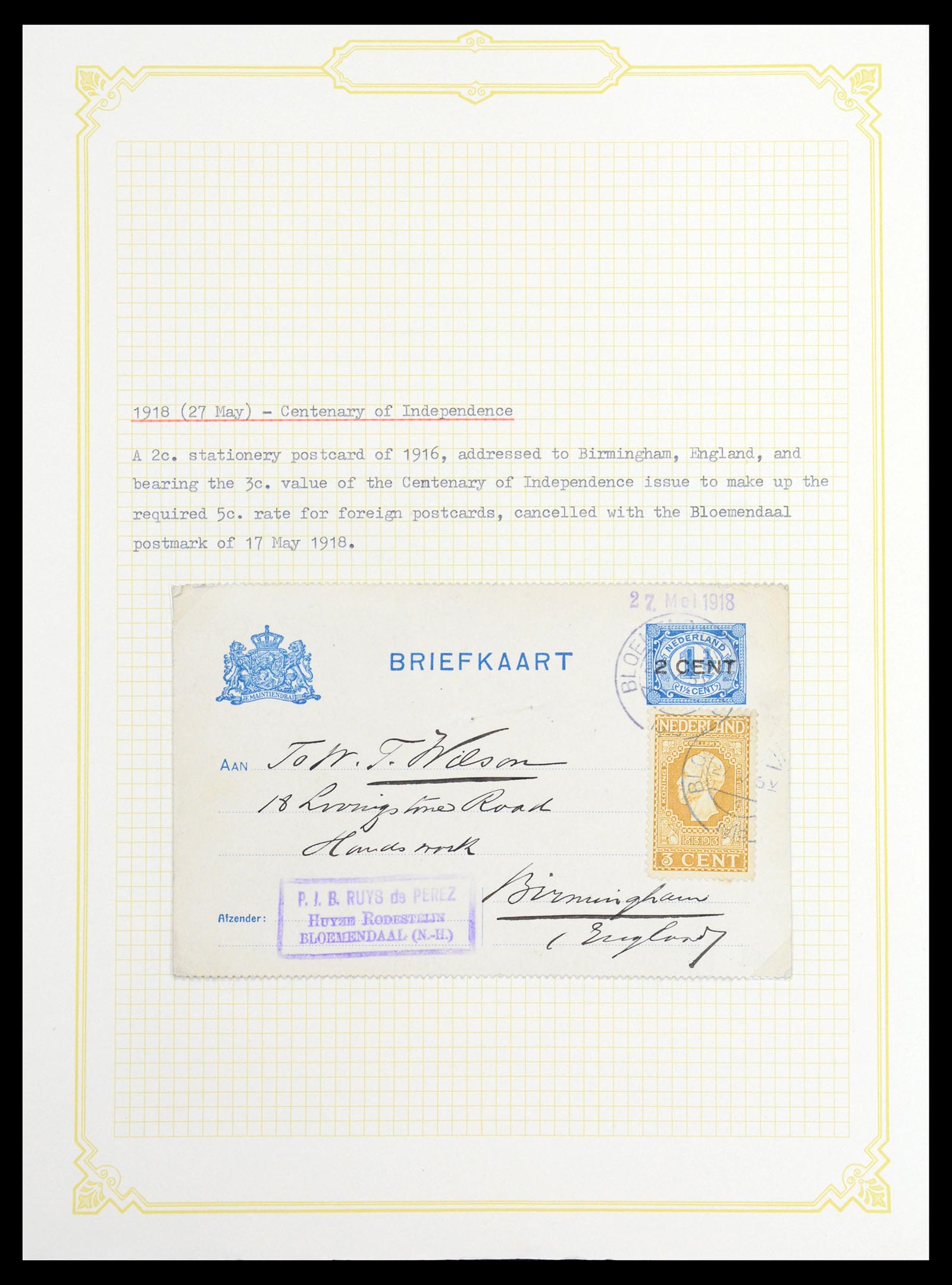 36600 047 - Stamp collection 36600 Nederland brieven 1899-1952.