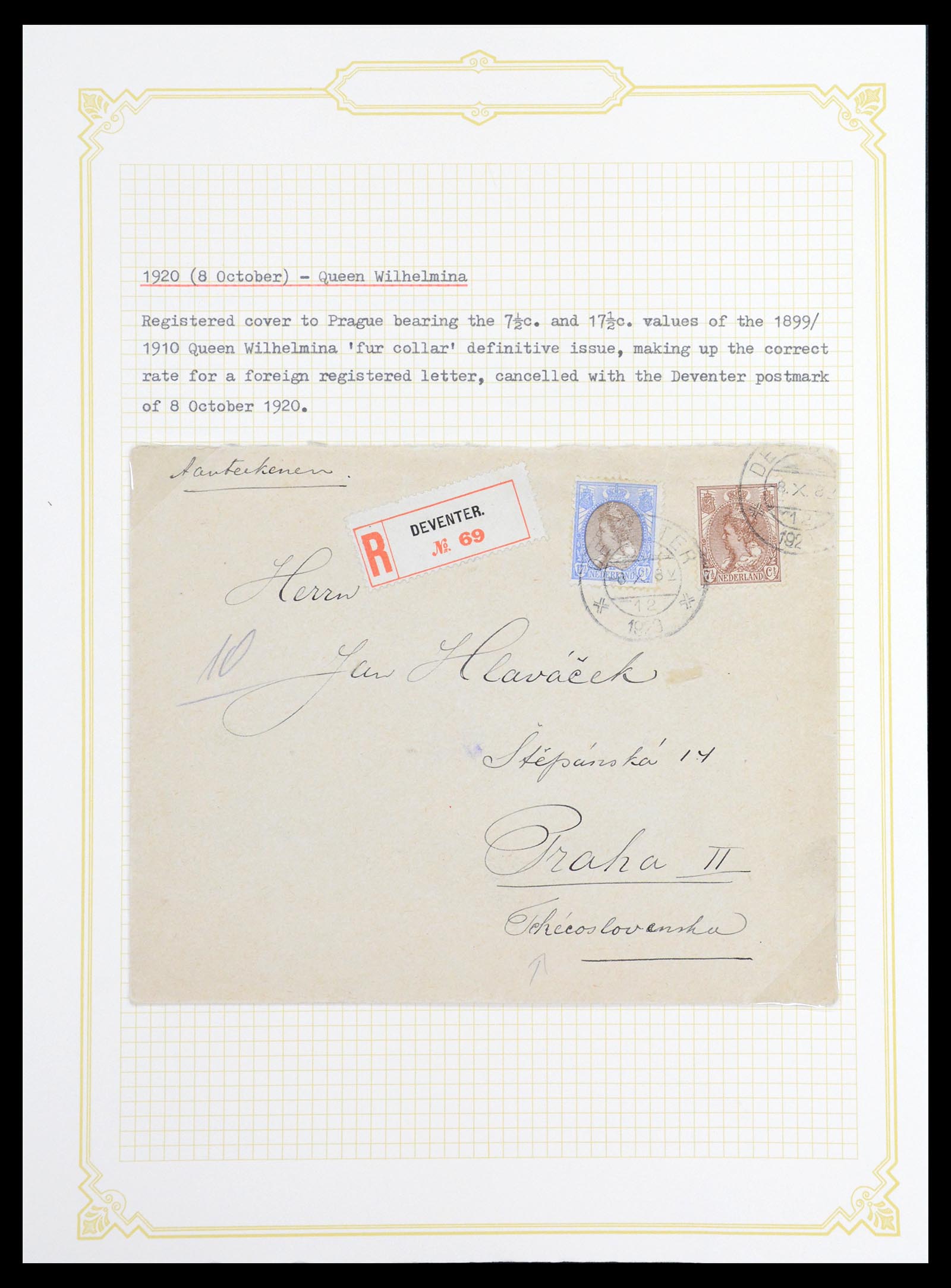 36600 056 - Stamp collection 36600 Nederland brieven 1899-1952.