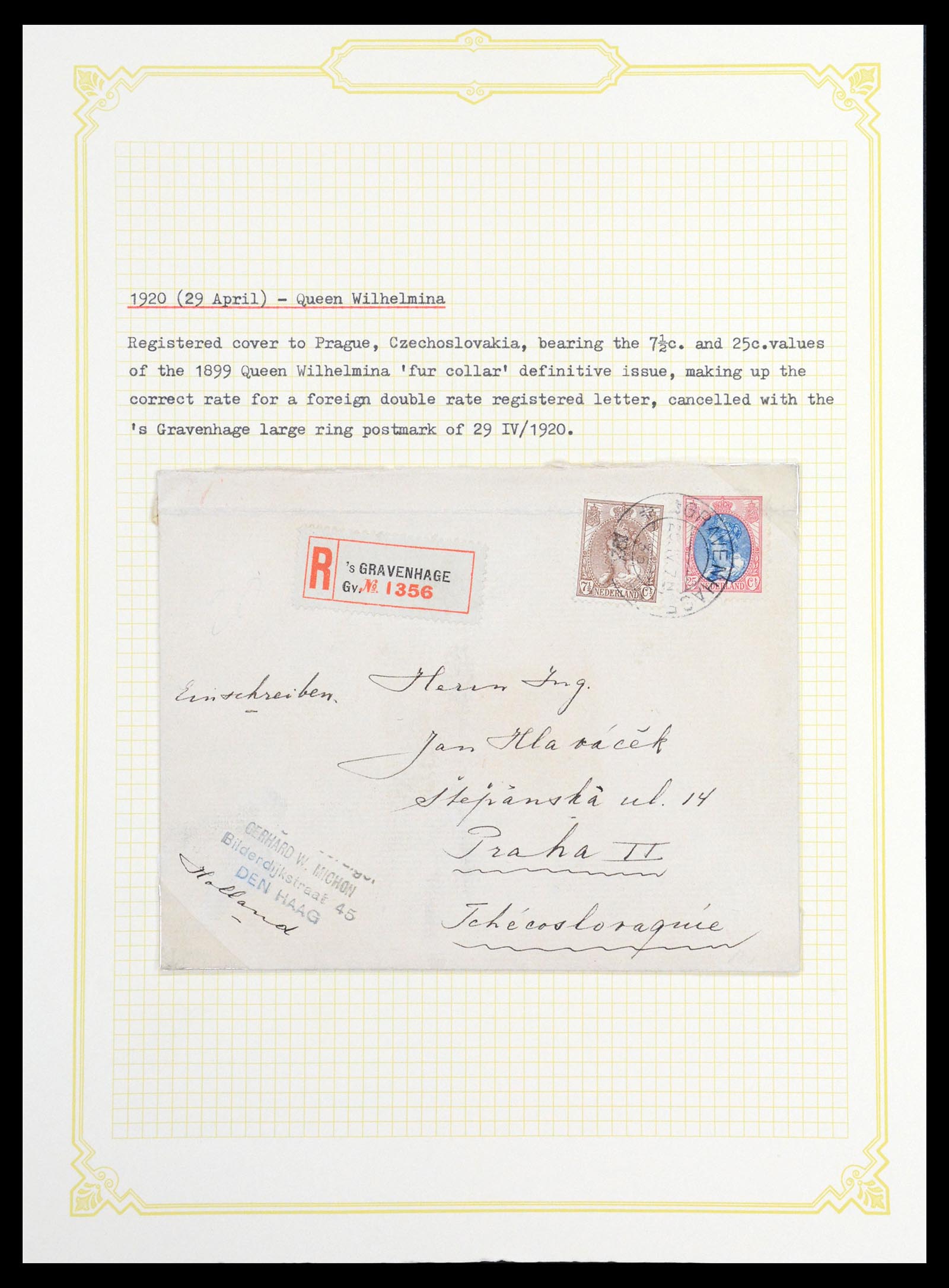 36600 057 - Stamp collection 36600 Nederland brieven 1899-1952.