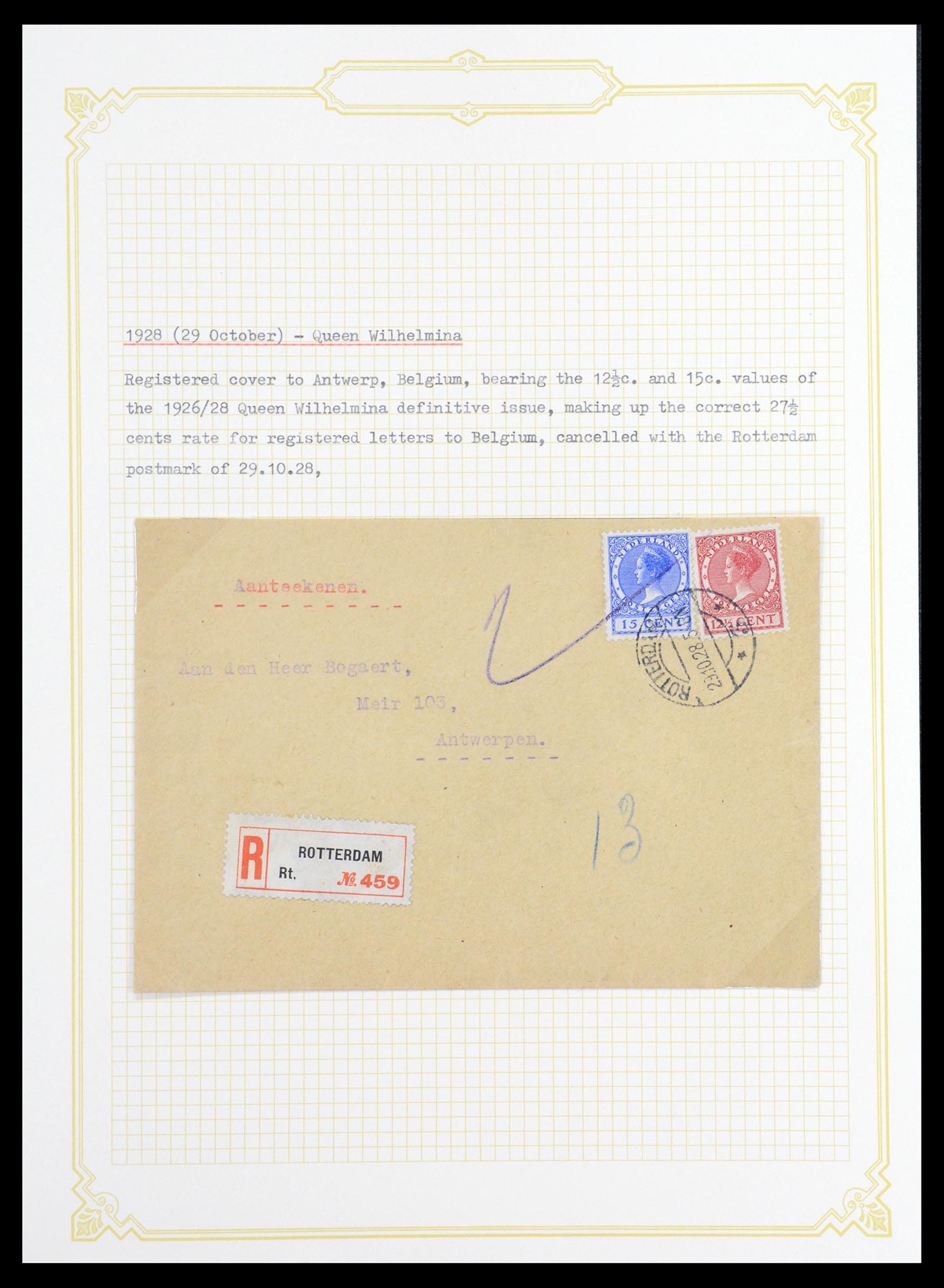 36600 092 - Postzegelverzameling 36600 Netherlands covers 1899-1952.