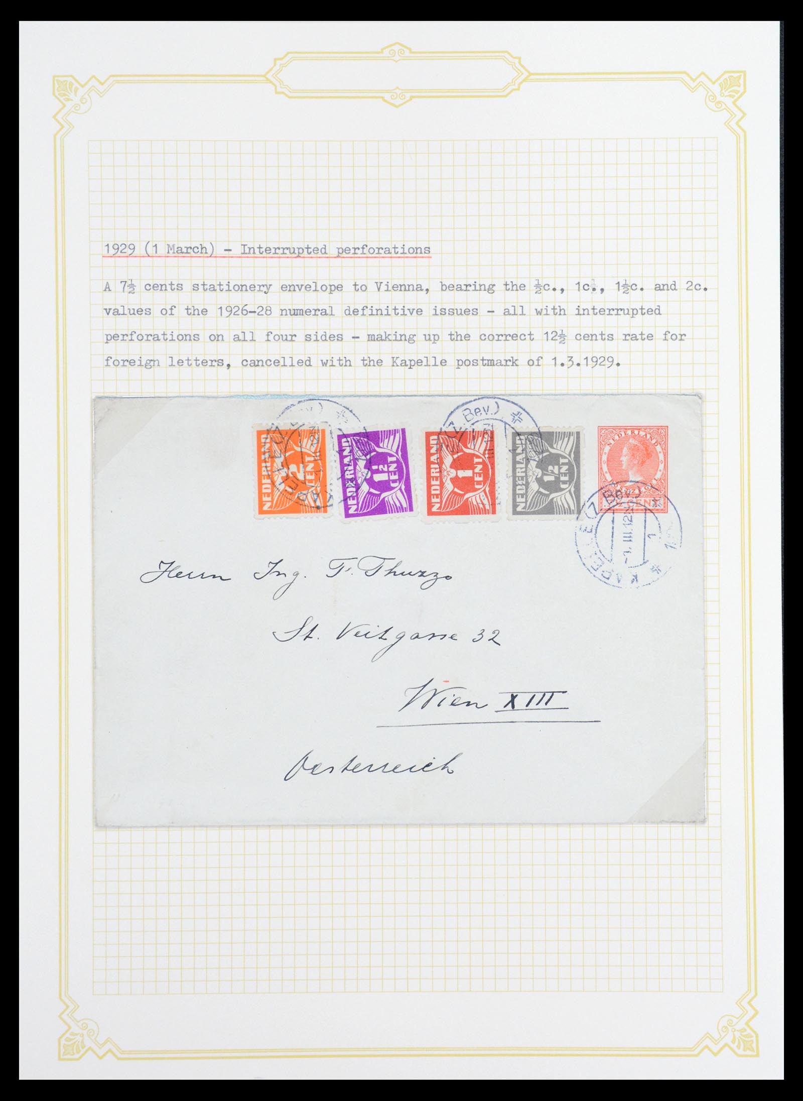 36600 093 - Postzegelverzameling 36600 Netherlands covers 1899-1952.