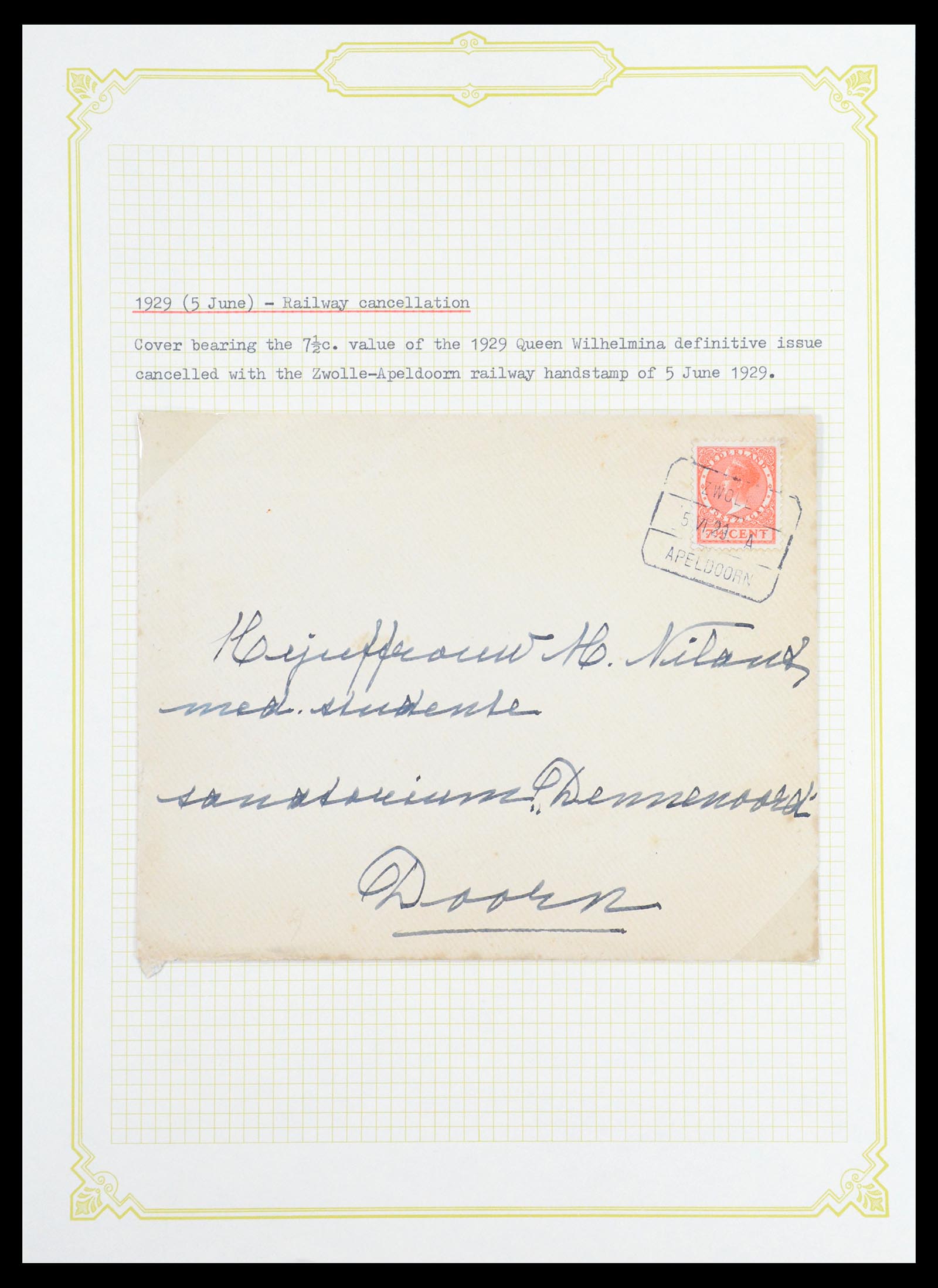 36600 095 - Postzegelverzameling 36600 Netherlands covers 1899-1952.