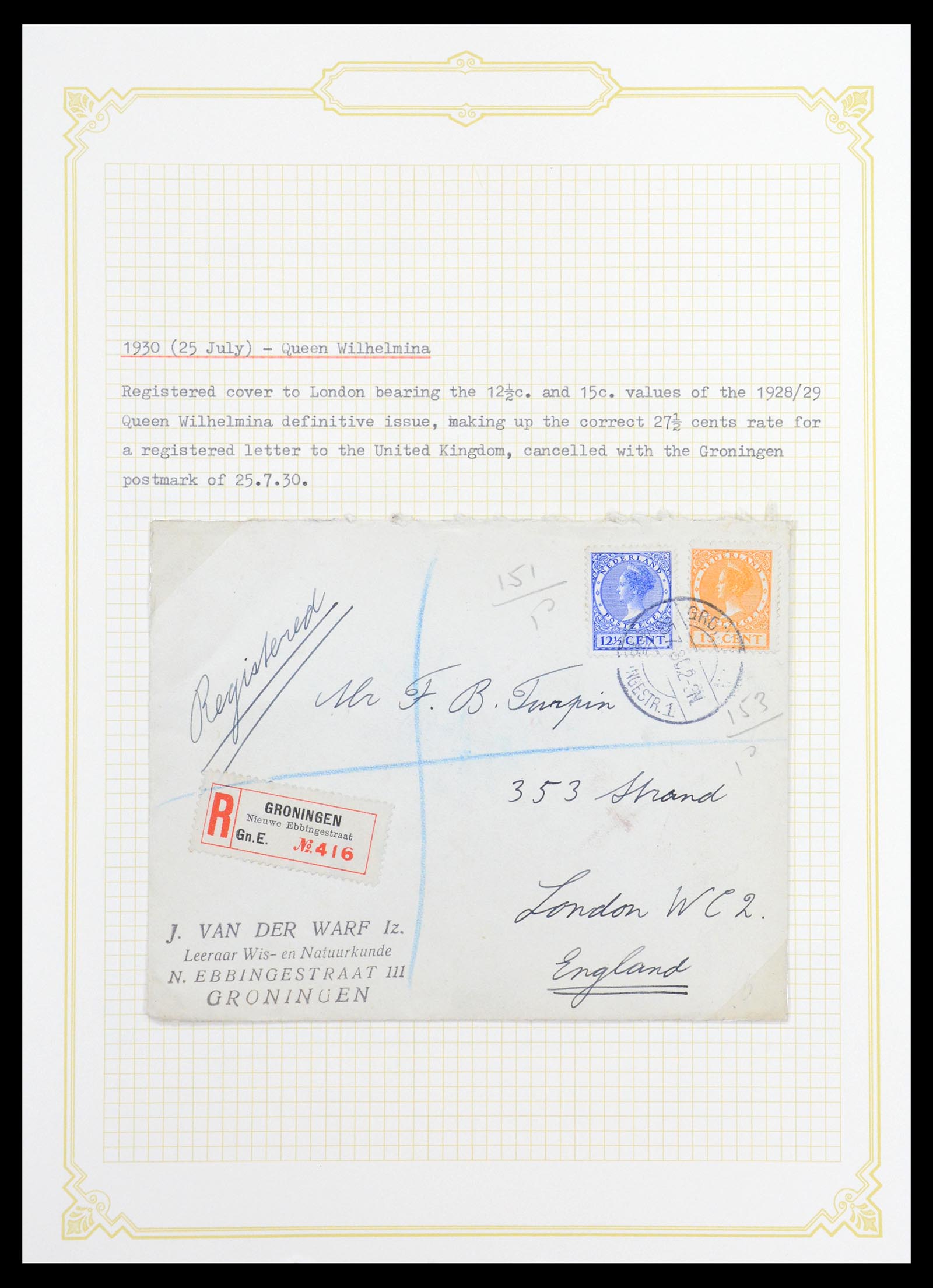 36600 100 - Postzegelverzameling 36600 Netherlands covers 1899-1952.
