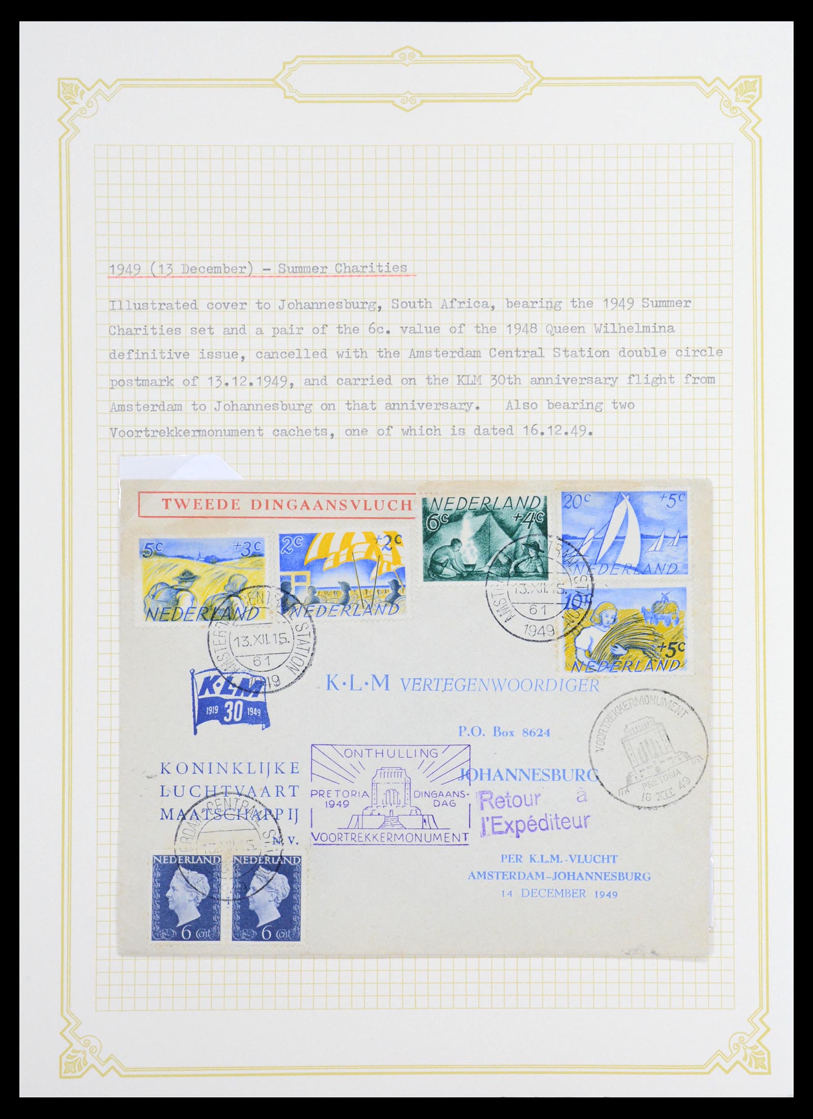 36600 182 - Stamp collection 36600 Nederland brieven 1899-1952.