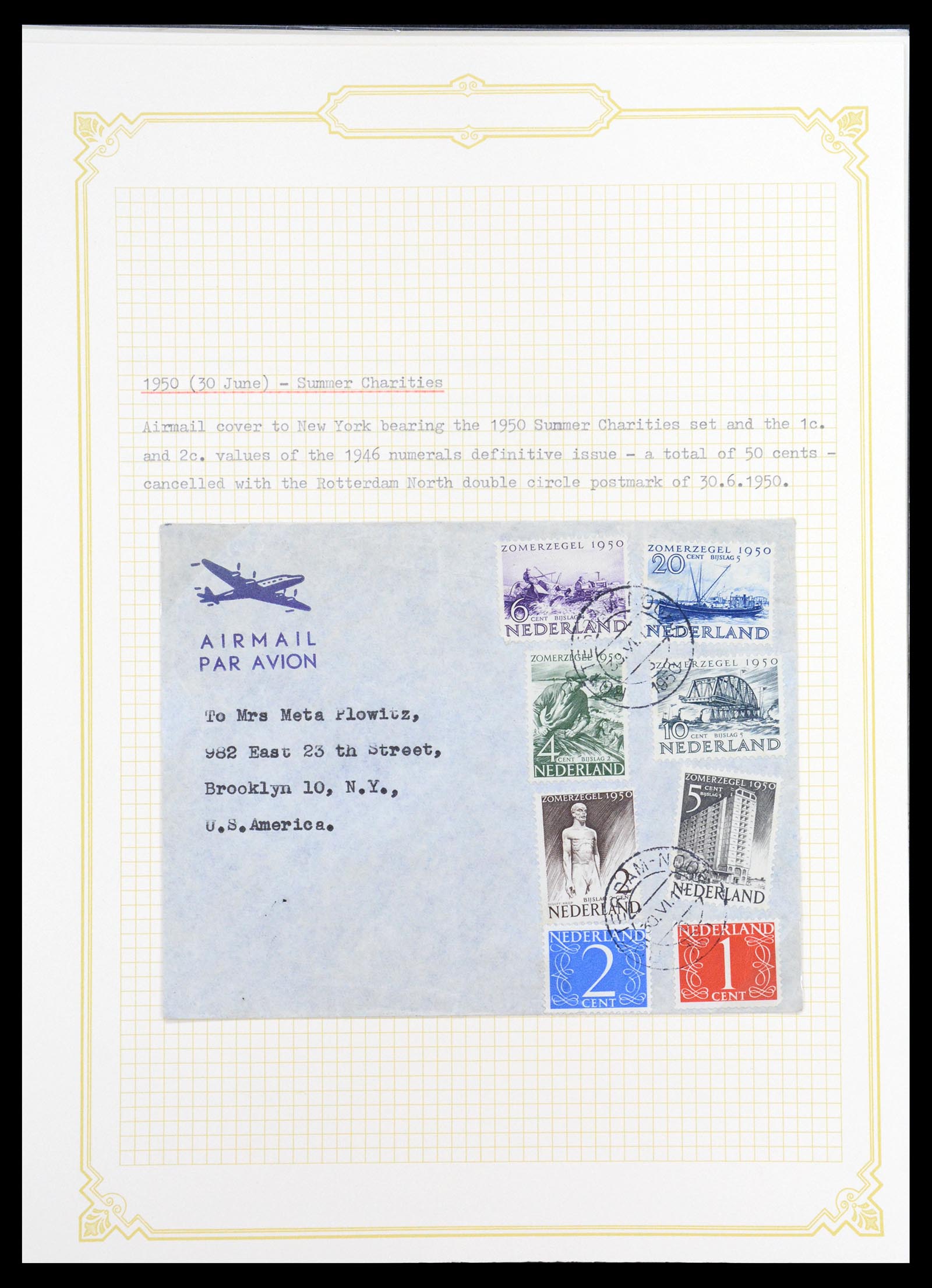 36600 185 - Stamp collection 36600 Nederland brieven 1899-1952.