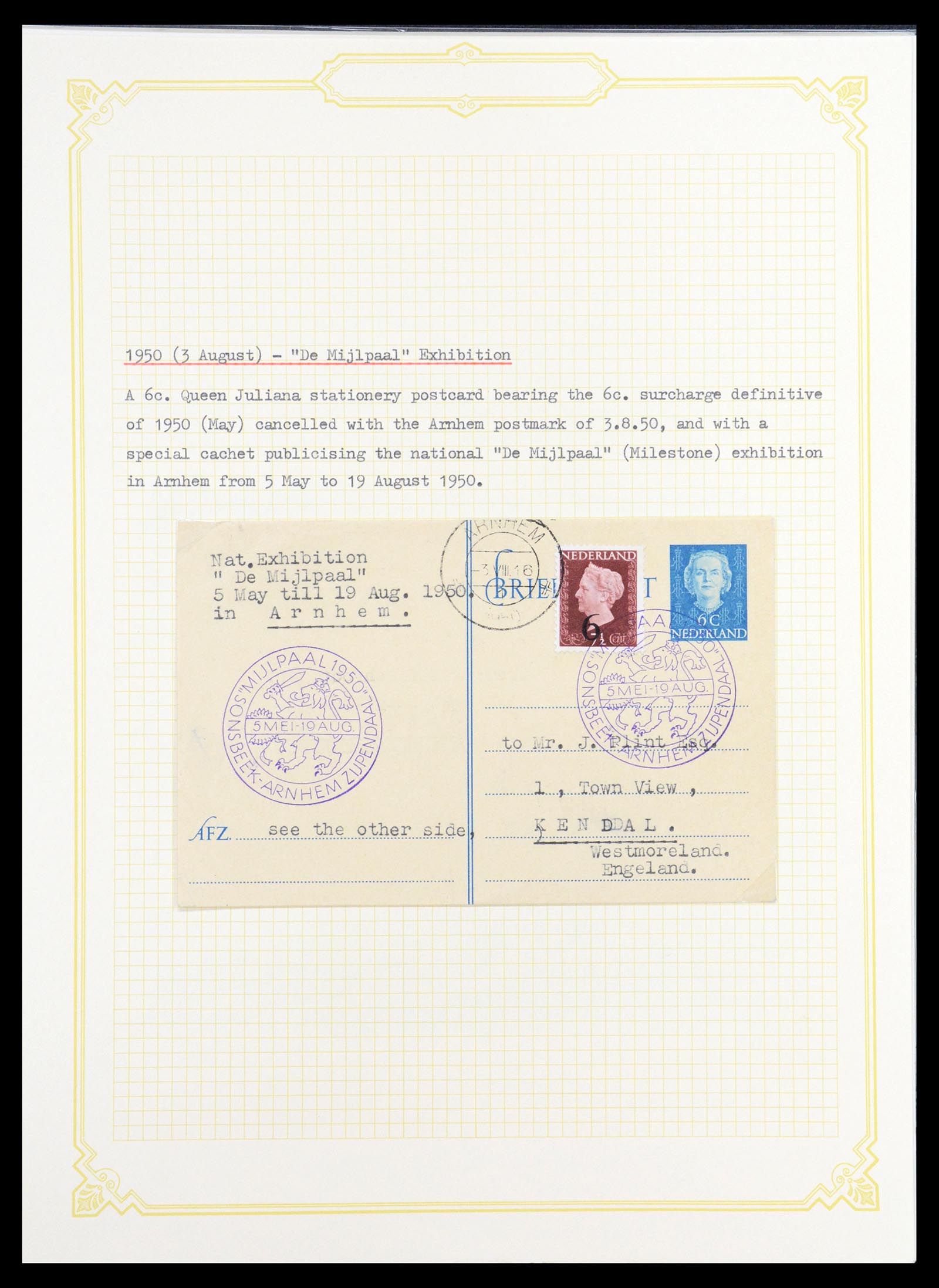 36600 186 - Stamp collection 36600 Nederland brieven 1899-1952.