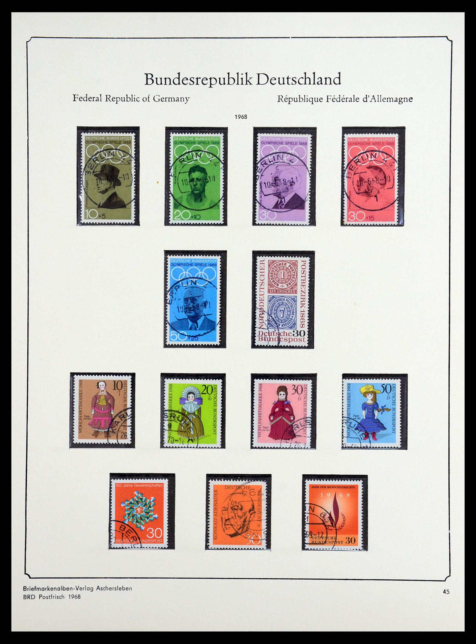 36602 043 - Postzegelverzameling 36602 Bundespost 1945-1979.