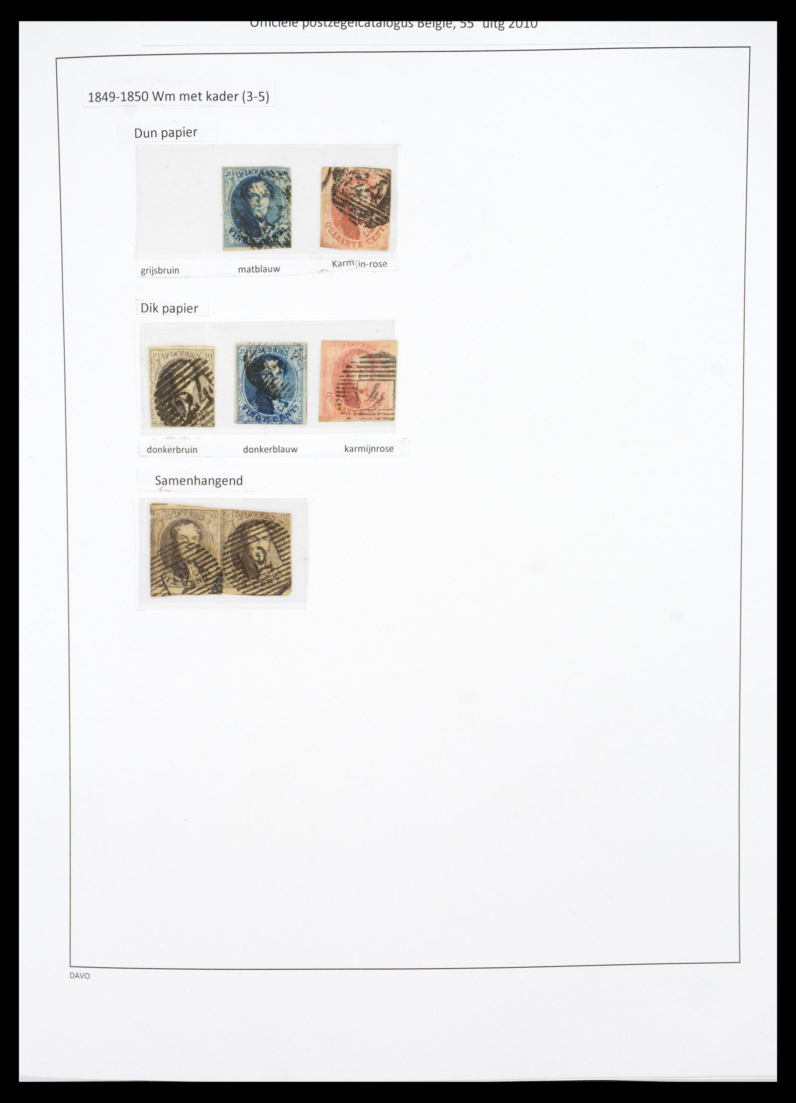 36603 003 - Postzegelverzameling 36603 Belgium 1849-1945.