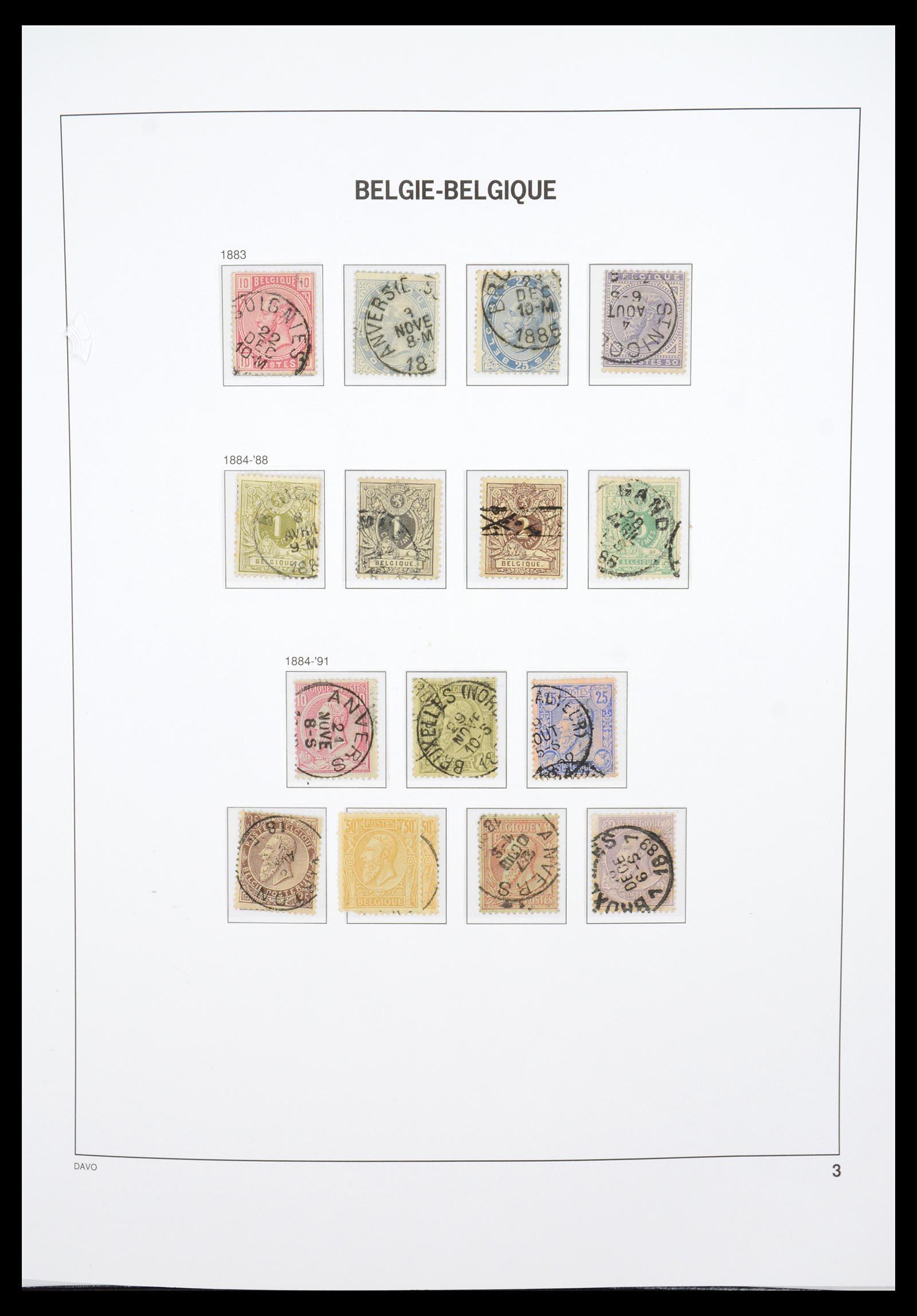 36603 008 - Postzegelverzameling 36603 Belgium 1849-1945.