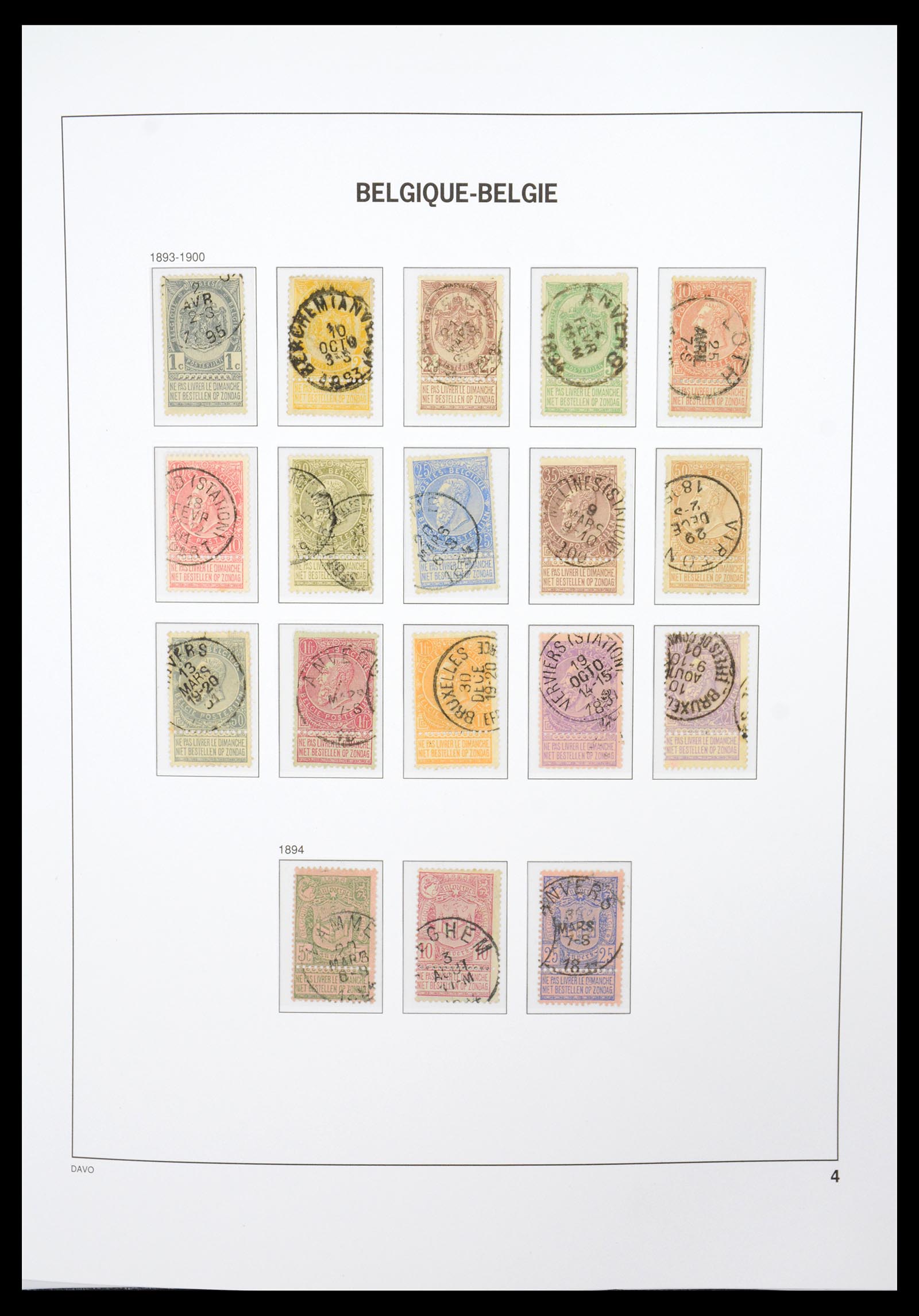 36603 009 - Postzegelverzameling 36603 Belgium 1849-1945.