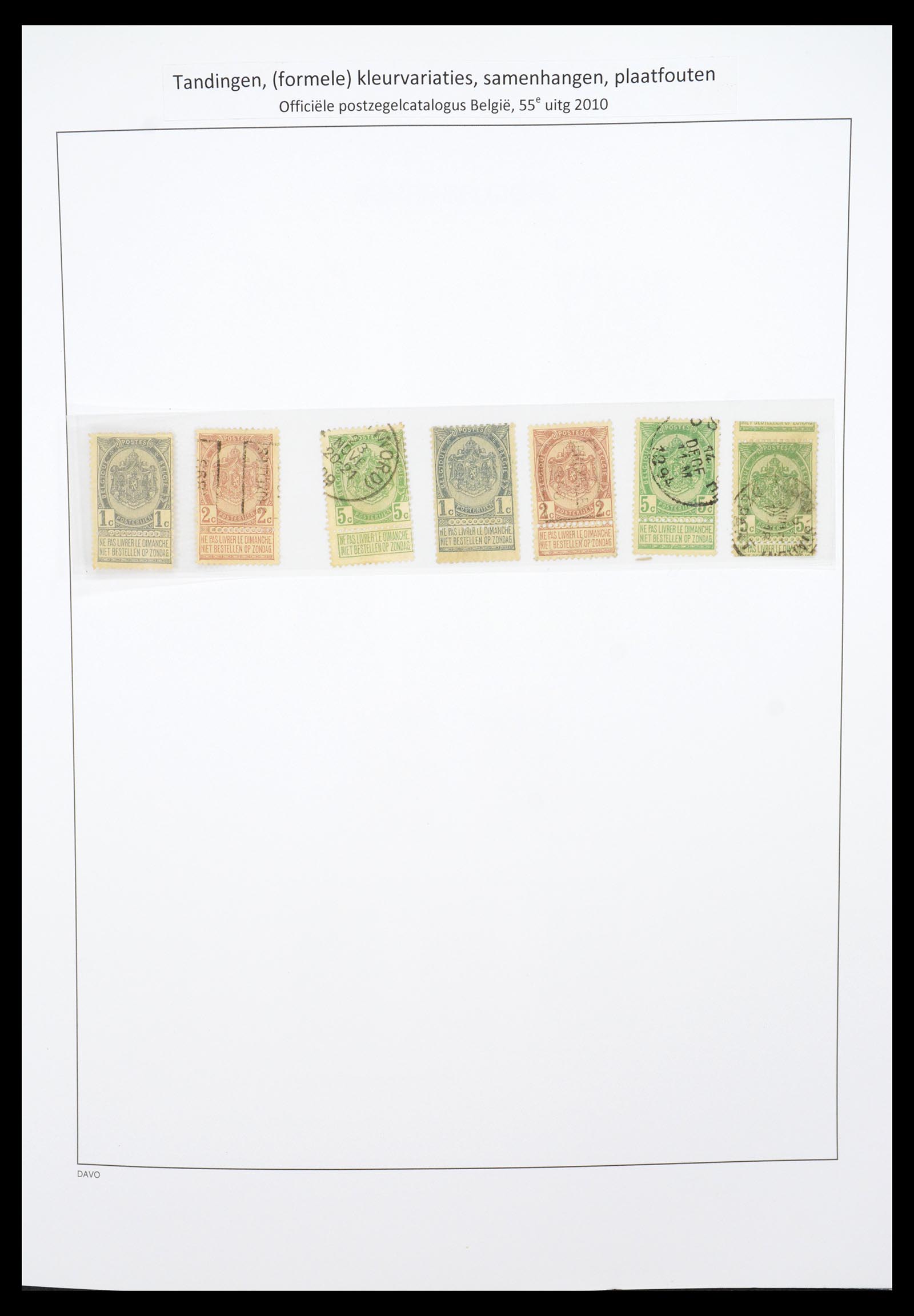 36603 010 - Postzegelverzameling 36603 Belgium 1849-1945.