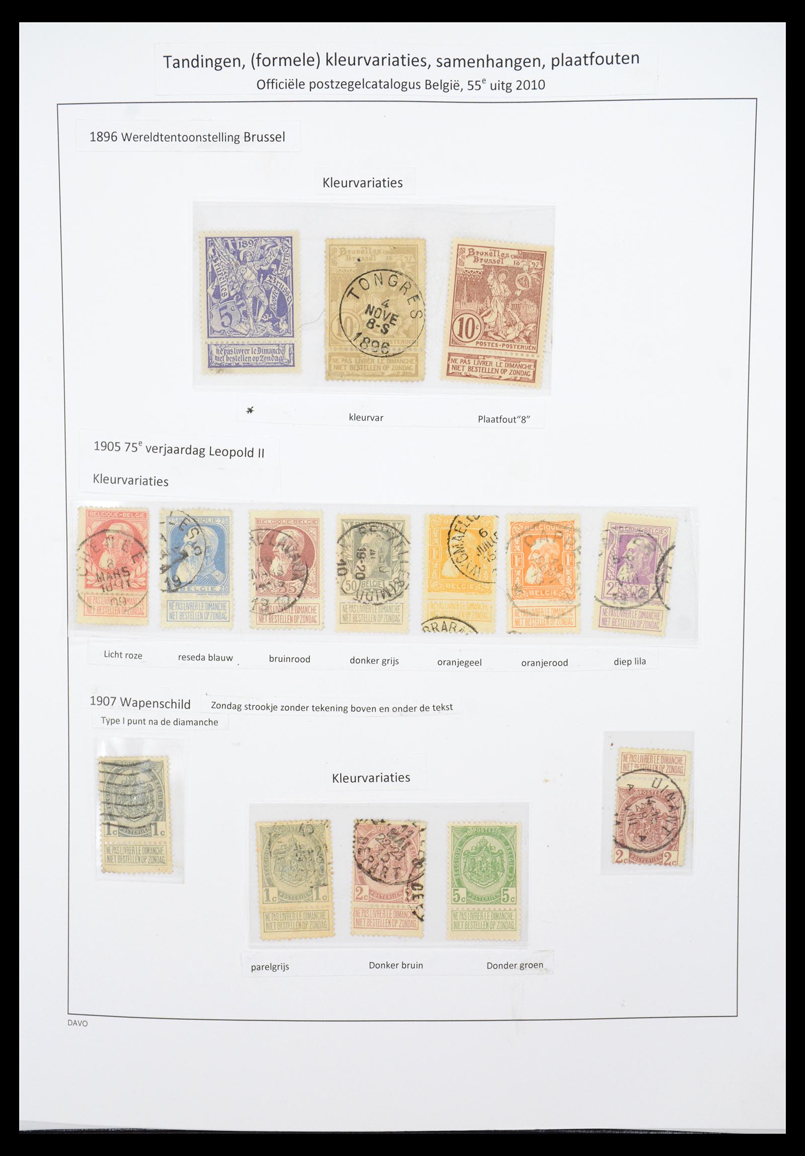 36603 012 - Postzegelverzameling 36603 Belgium 1849-1945.
