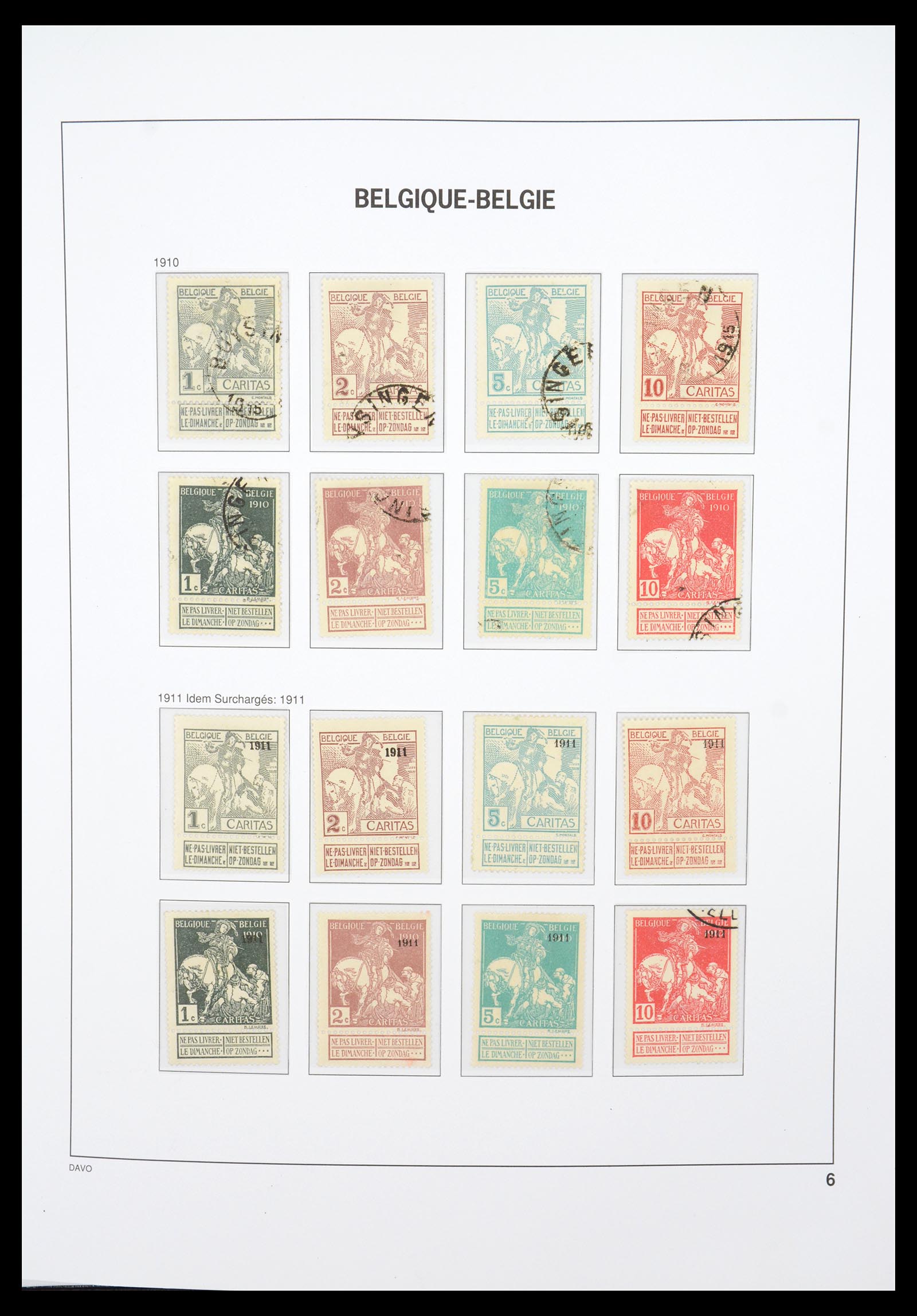 36603 013 - Postzegelverzameling 36603 Belgium 1849-1945.