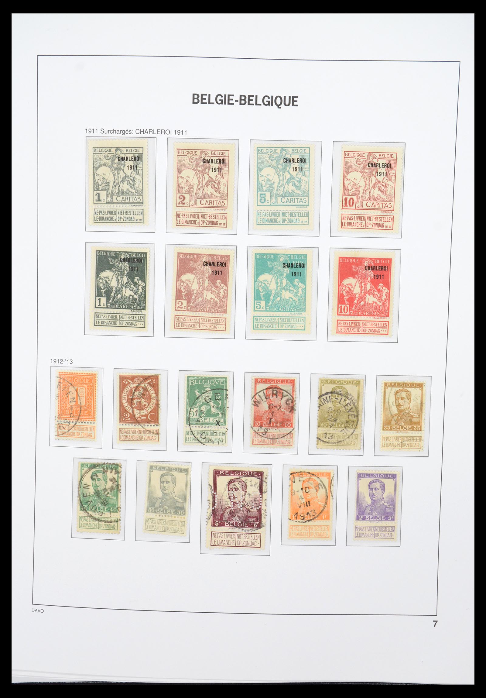 36603 014 - Postzegelverzameling 36603 Belgium 1849-1945.