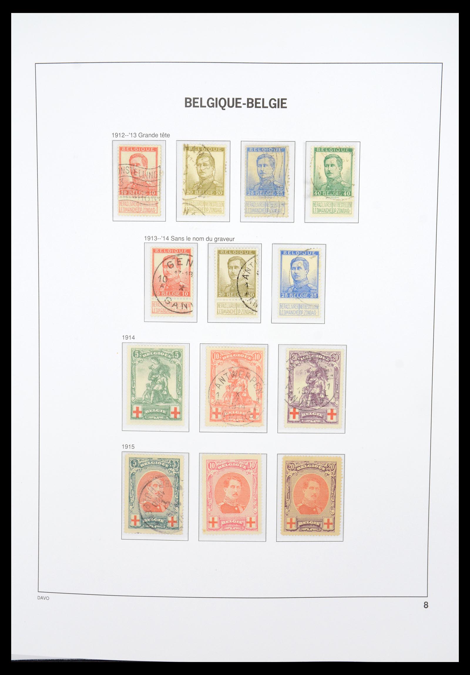 36603 016 - Postzegelverzameling 36603 Belgium 1849-1945.