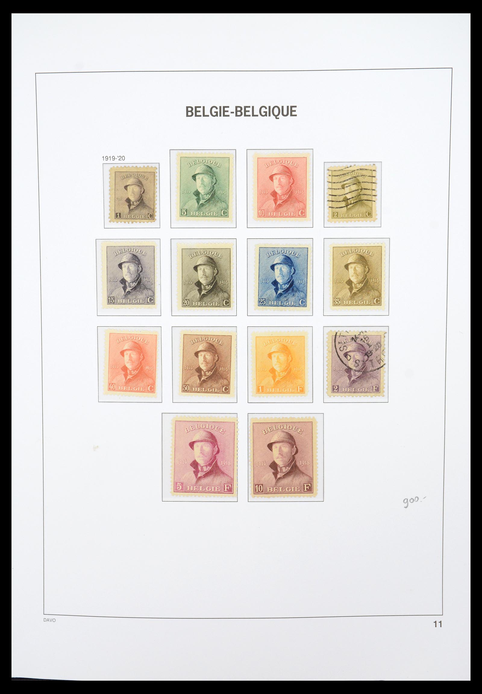 36603 019 - Postzegelverzameling 36603 Belgium 1849-1945.