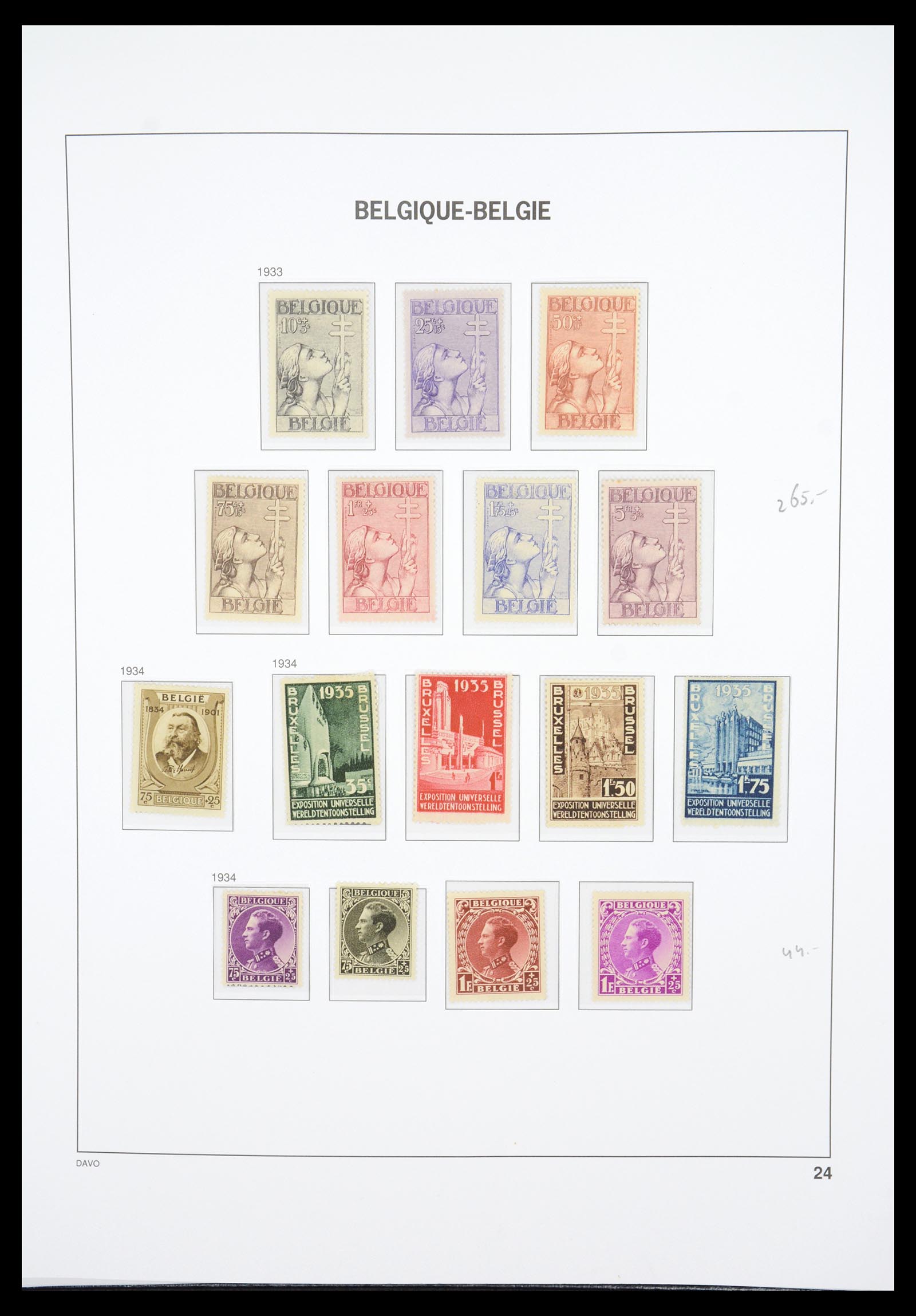 36603 034 - Stamp collection 36603 België 1849-1945.