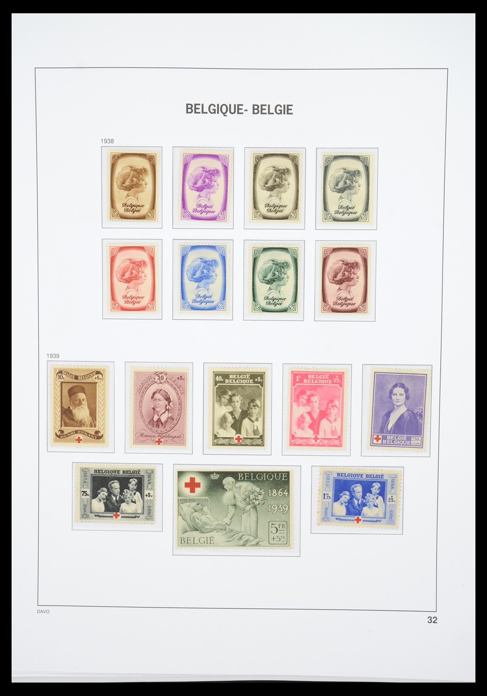 36603 043 - Postzegelverzameling 36603 Belgium 1849-1945.