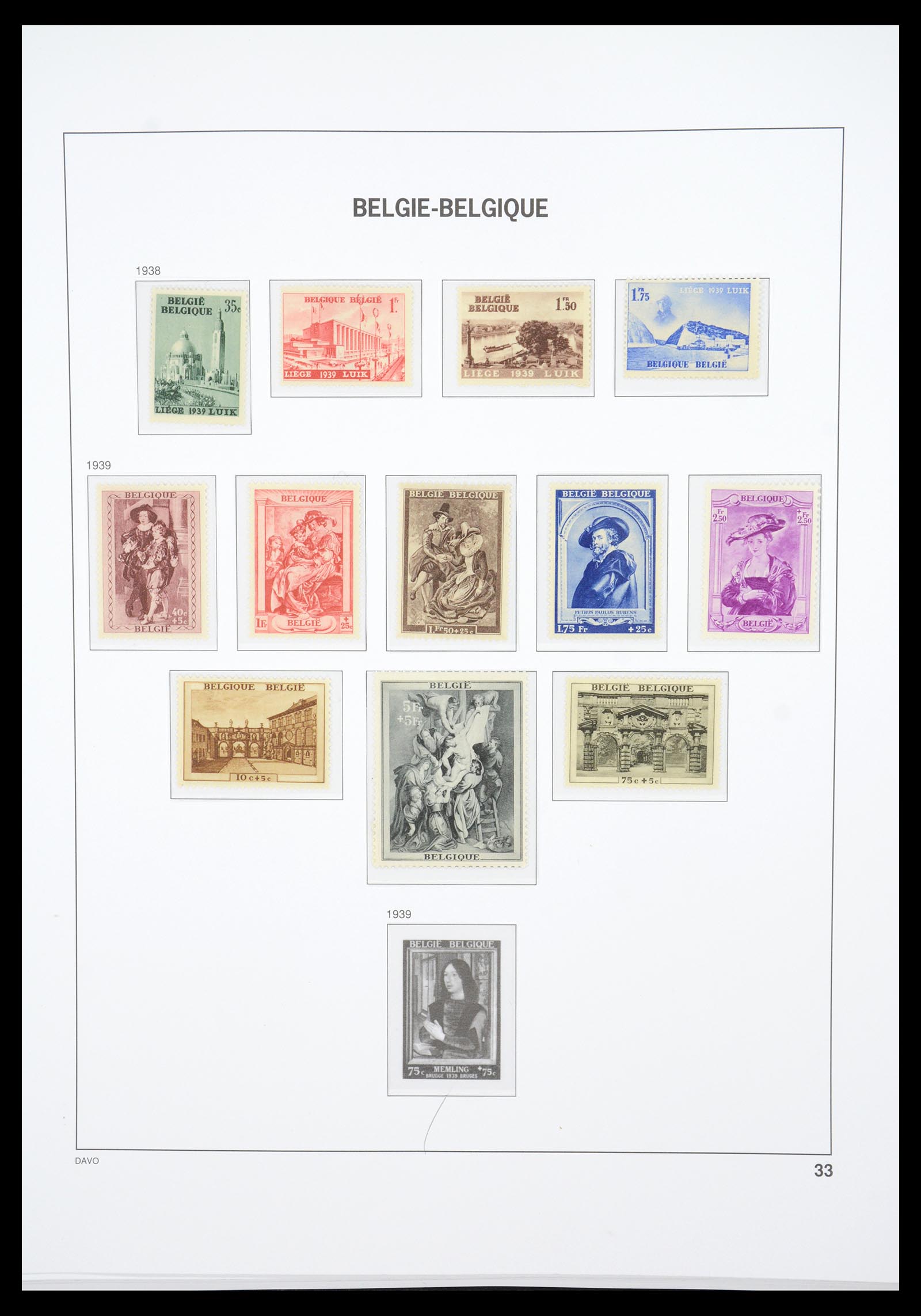36603 044 - Postzegelverzameling 36603 Belgium 1849-1945.