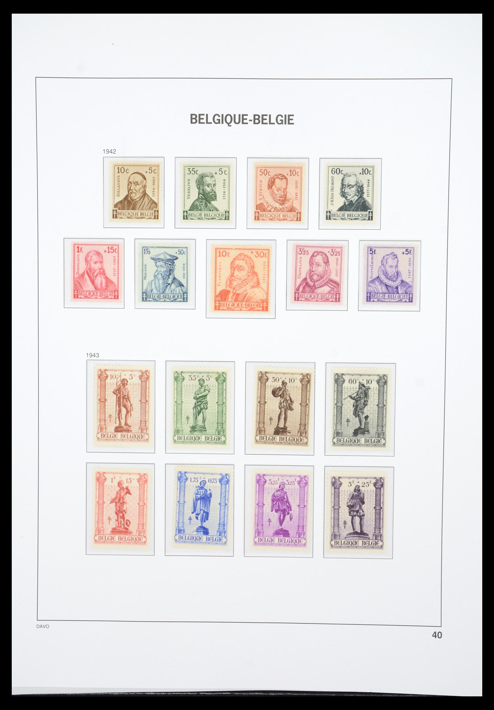 36603 051 - Postzegelverzameling 36603 Belgium 1849-1945.