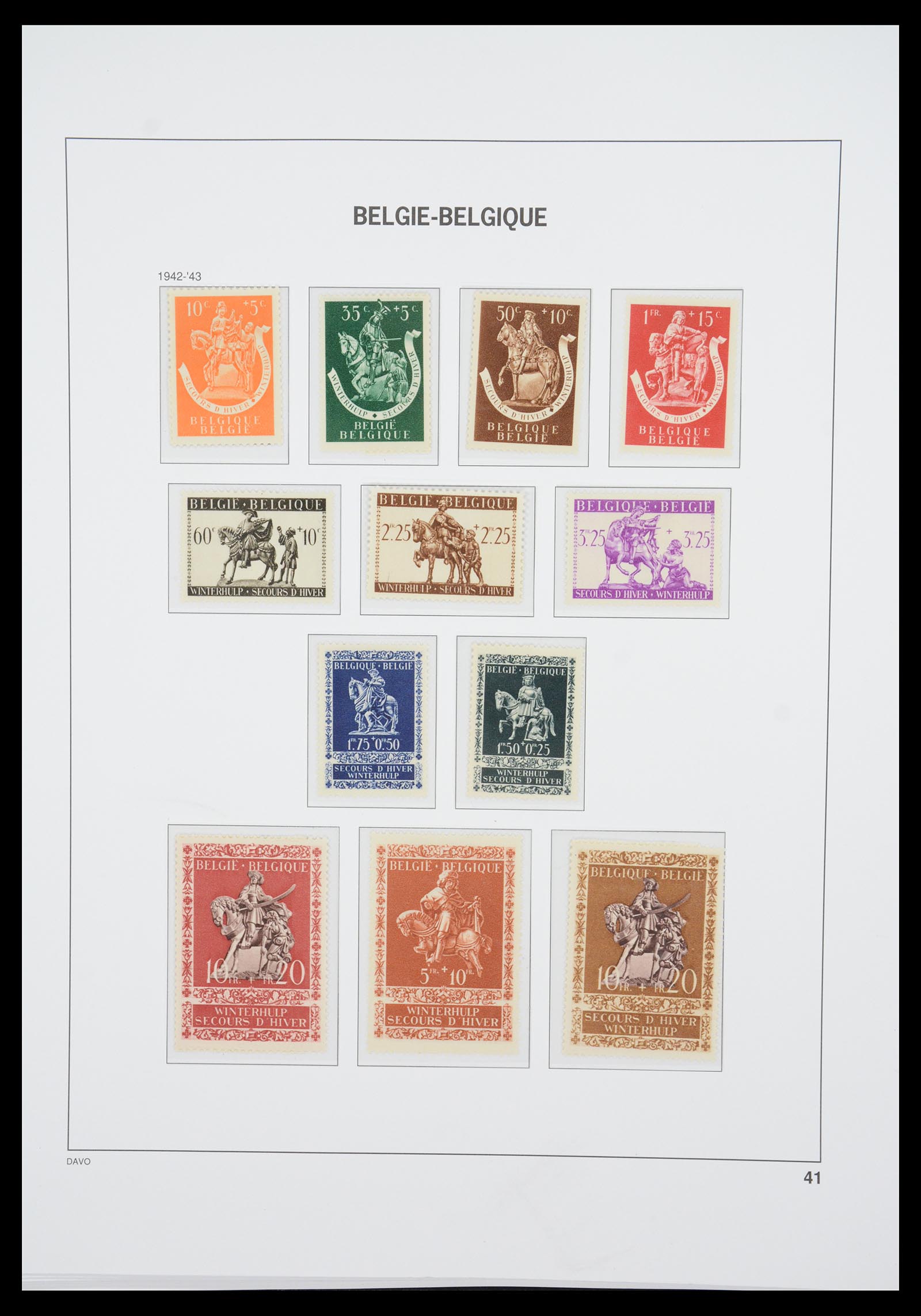 36603 052 - Postzegelverzameling 36603 Belgium 1849-1945.