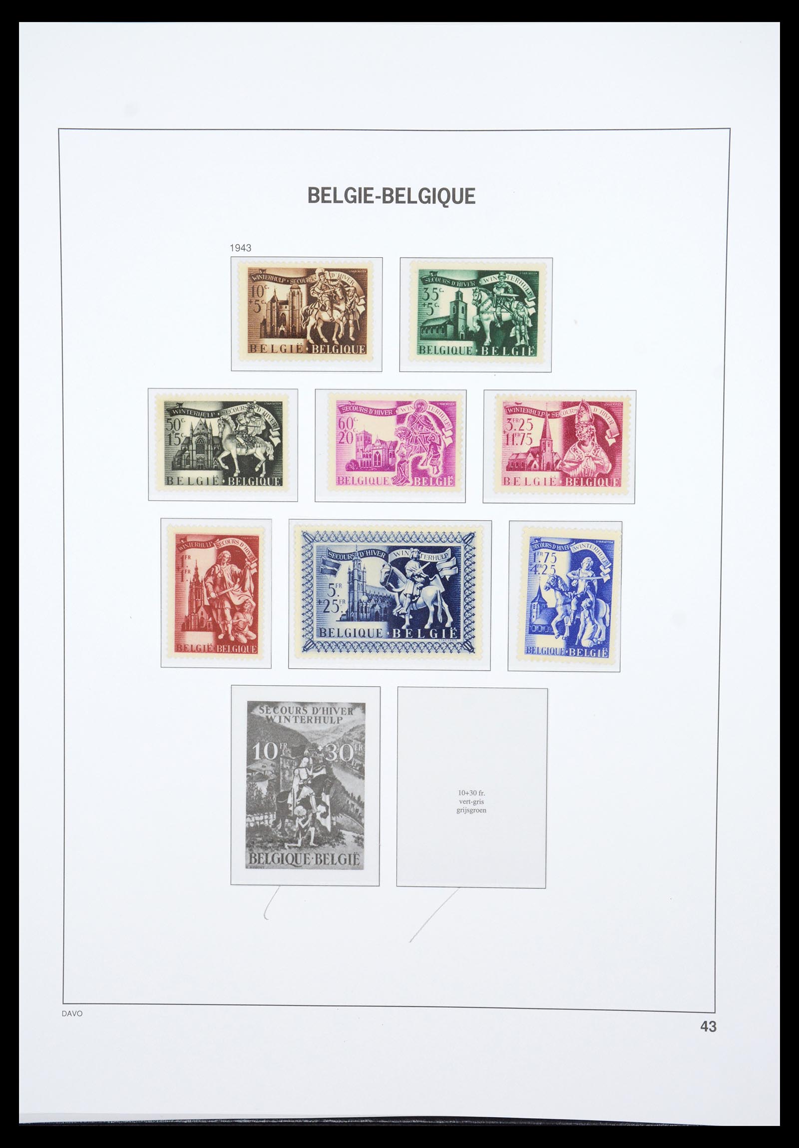 36603 055 - Postzegelverzameling 36603 Belgium 1849-1945.