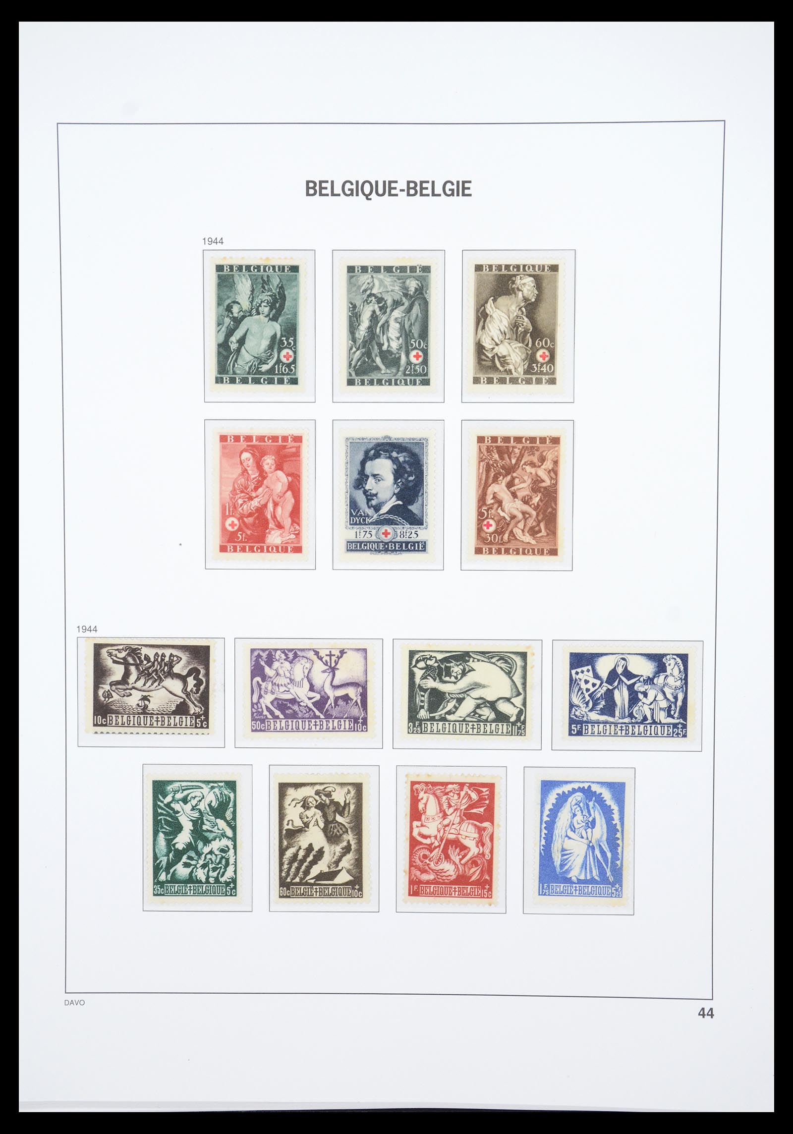 36603 056 - Postzegelverzameling 36603 Belgium 1849-1945.