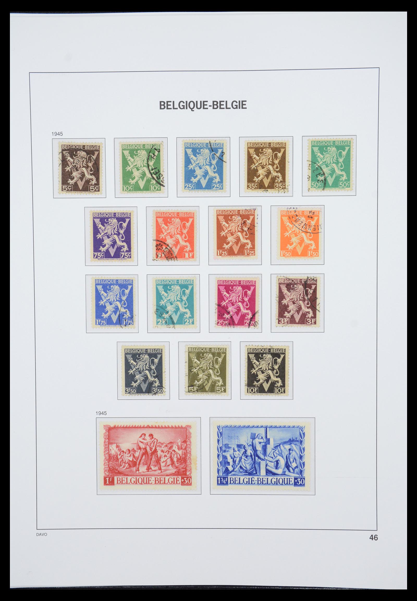 36603 058 - Postzegelverzameling 36603 Belgium 1849-1945.