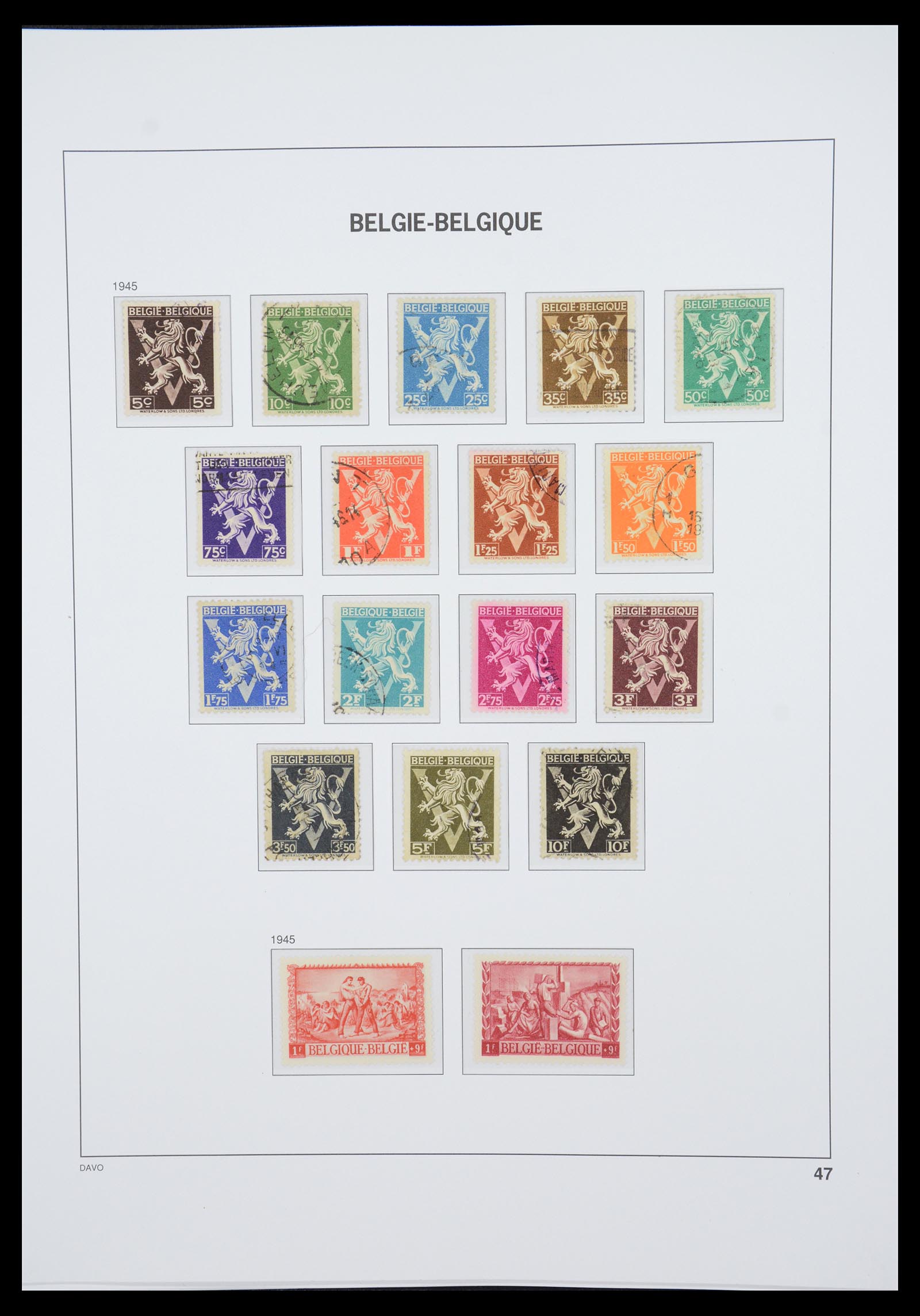 36603 059 - Postzegelverzameling 36603 Belgium 1849-1945.