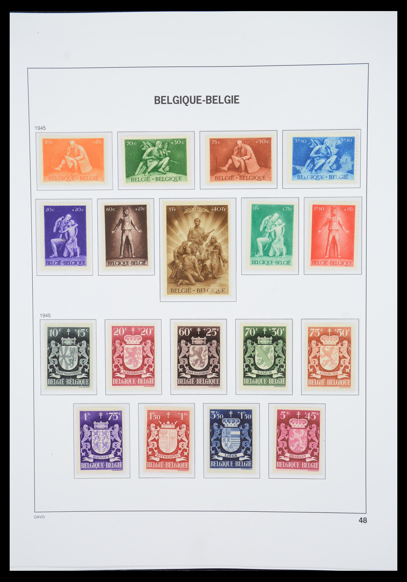 36603 060 - Postzegelverzameling 36603 Belgium 1849-1945.