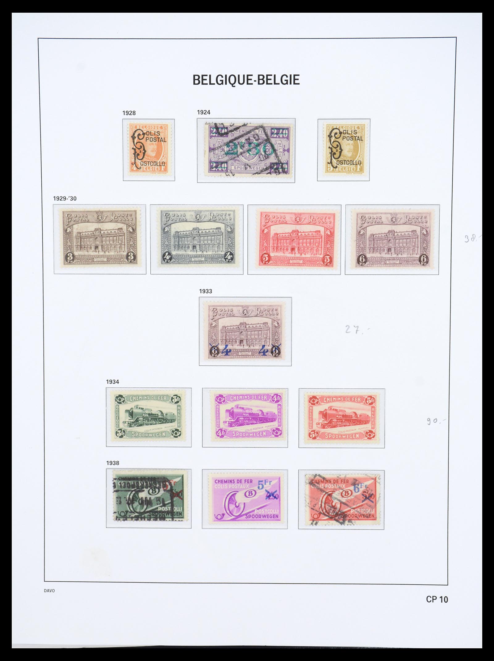 36603 121 - Stamp collection 36603 België 1849-1945.