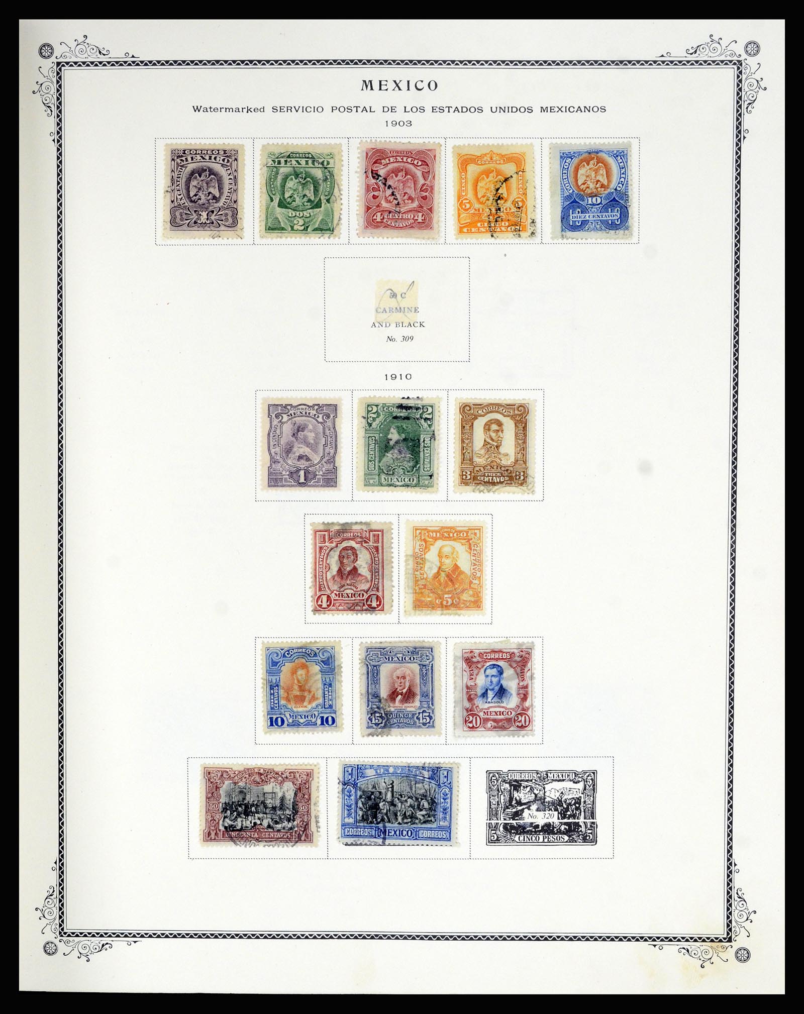 36608 012 - Postzegelverzameling 36608 Mexico 1856-1986.