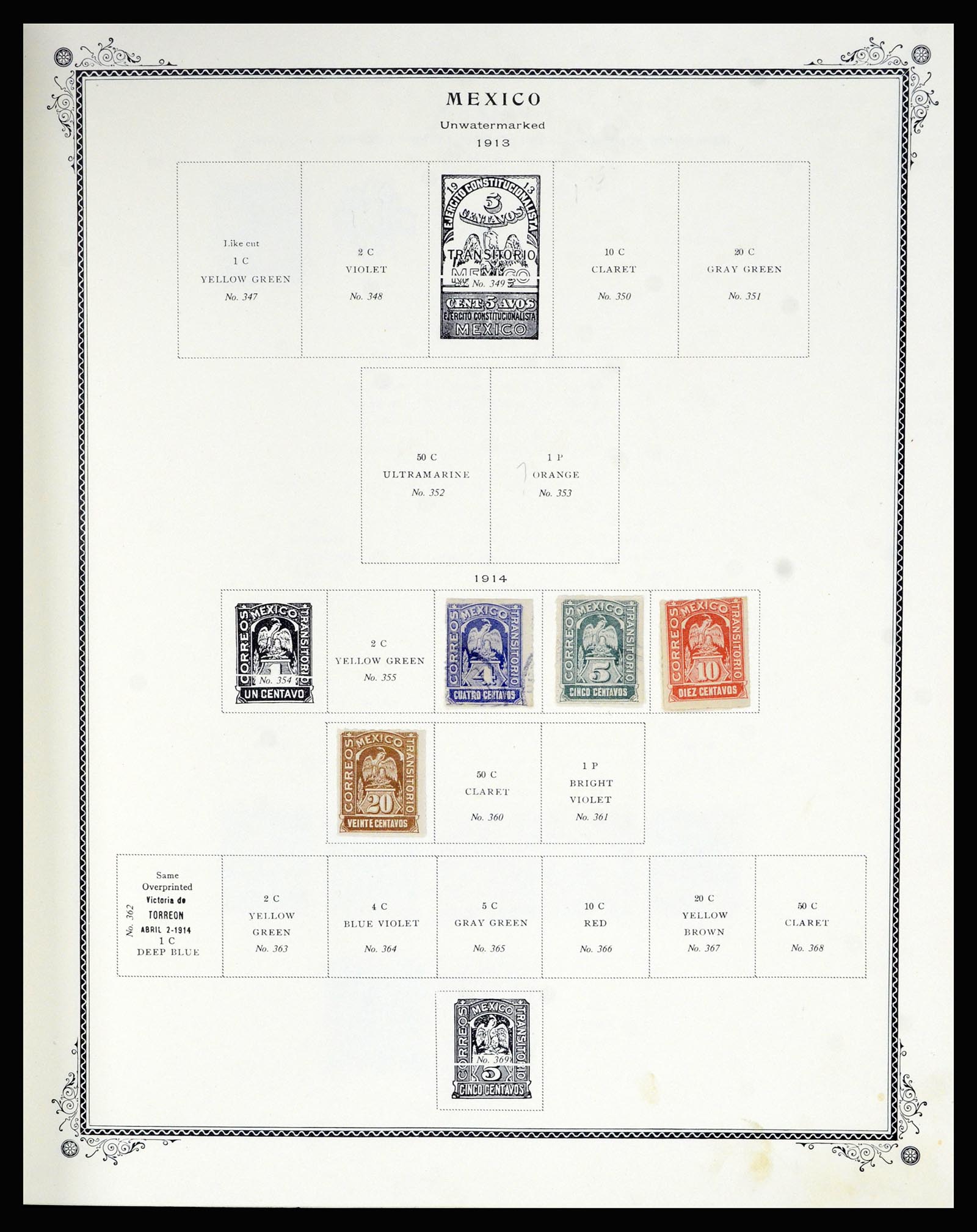 36608 014 - Postzegelverzameling 36608 Mexico 1856-1986.