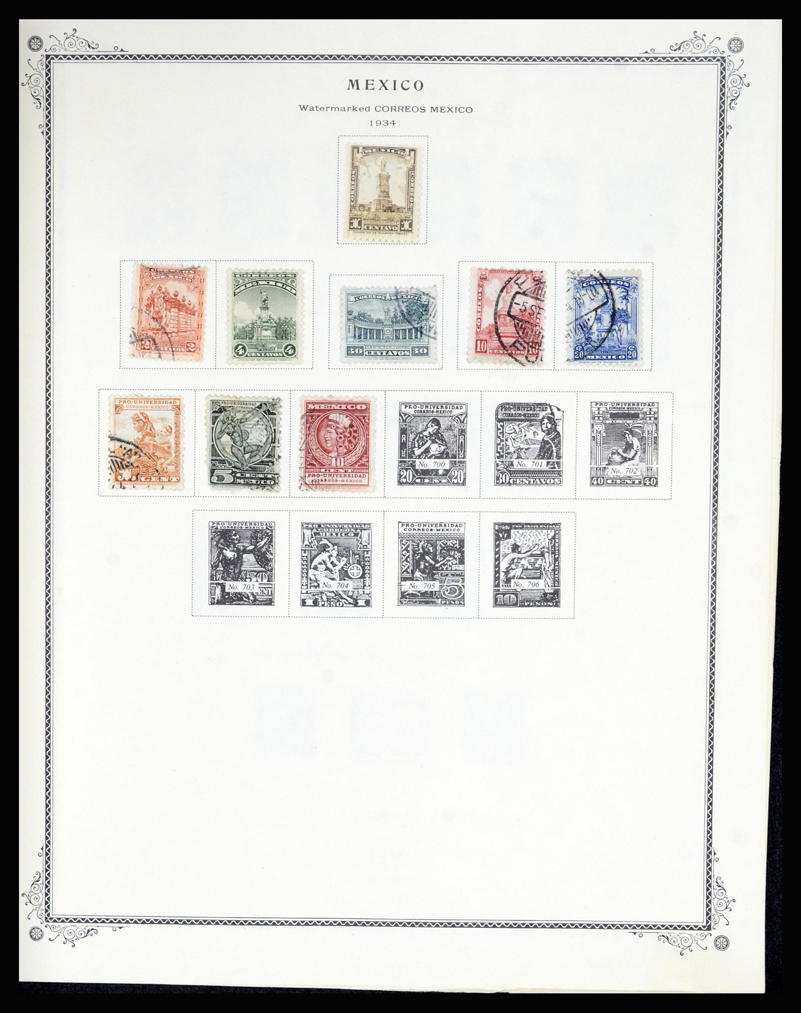 36608 028 - Postzegelverzameling 36608 Mexico 1856-1986.