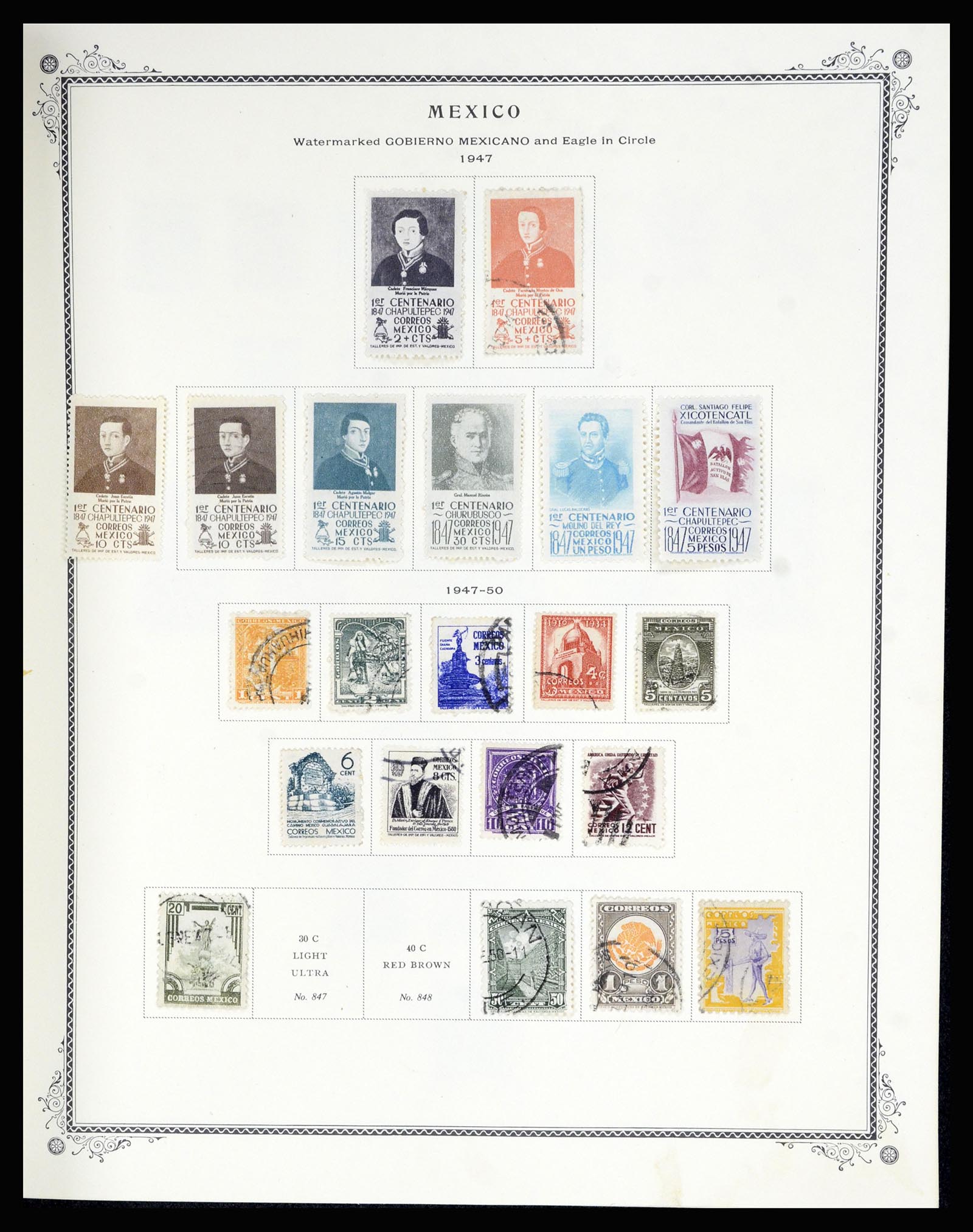 36608 038 - Postzegelverzameling 36608 Mexico 1856-1986.
