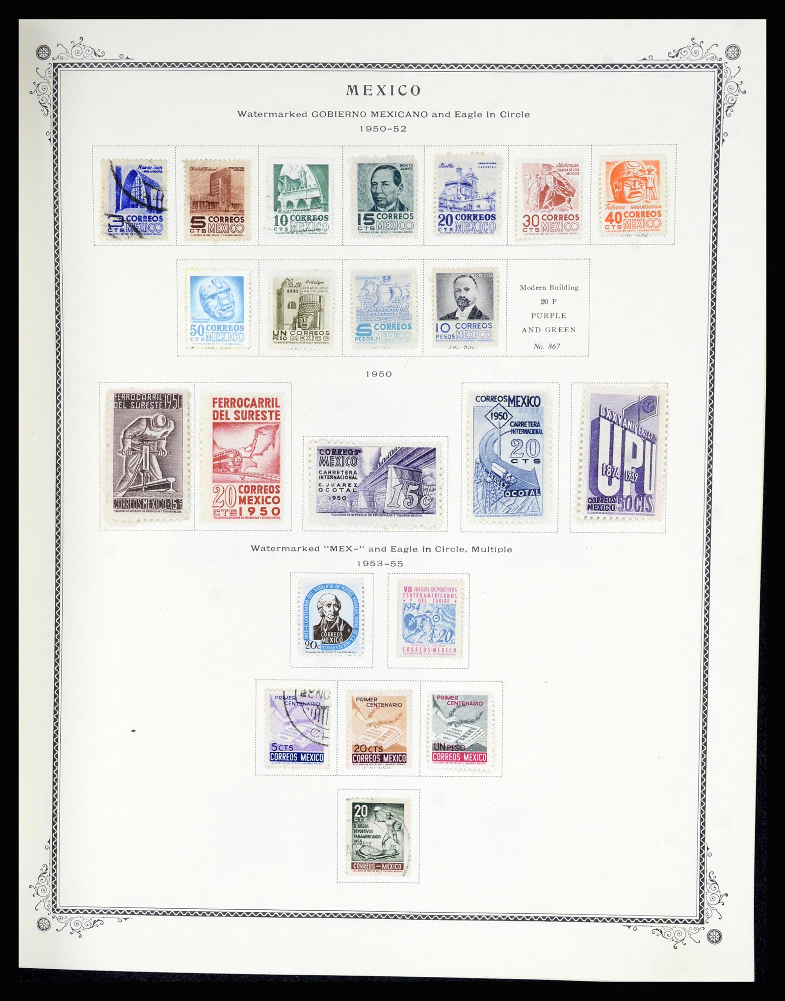 36608 039 - Postzegelverzameling 36608 Mexico 1856-1986.