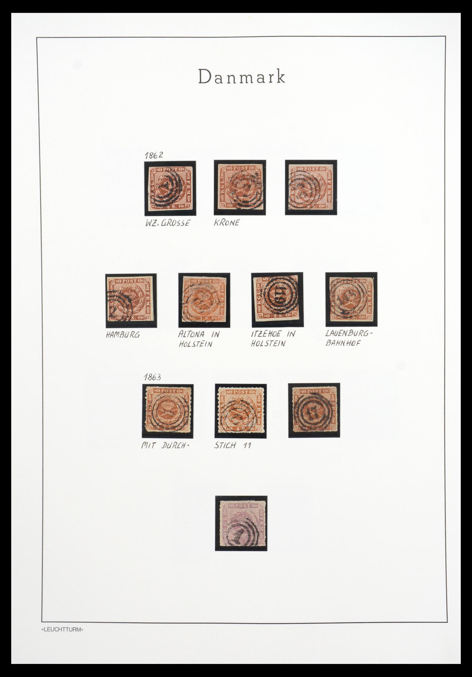 36612 006 - Postzegelverzameling 36612 Denmark 1851-1990.