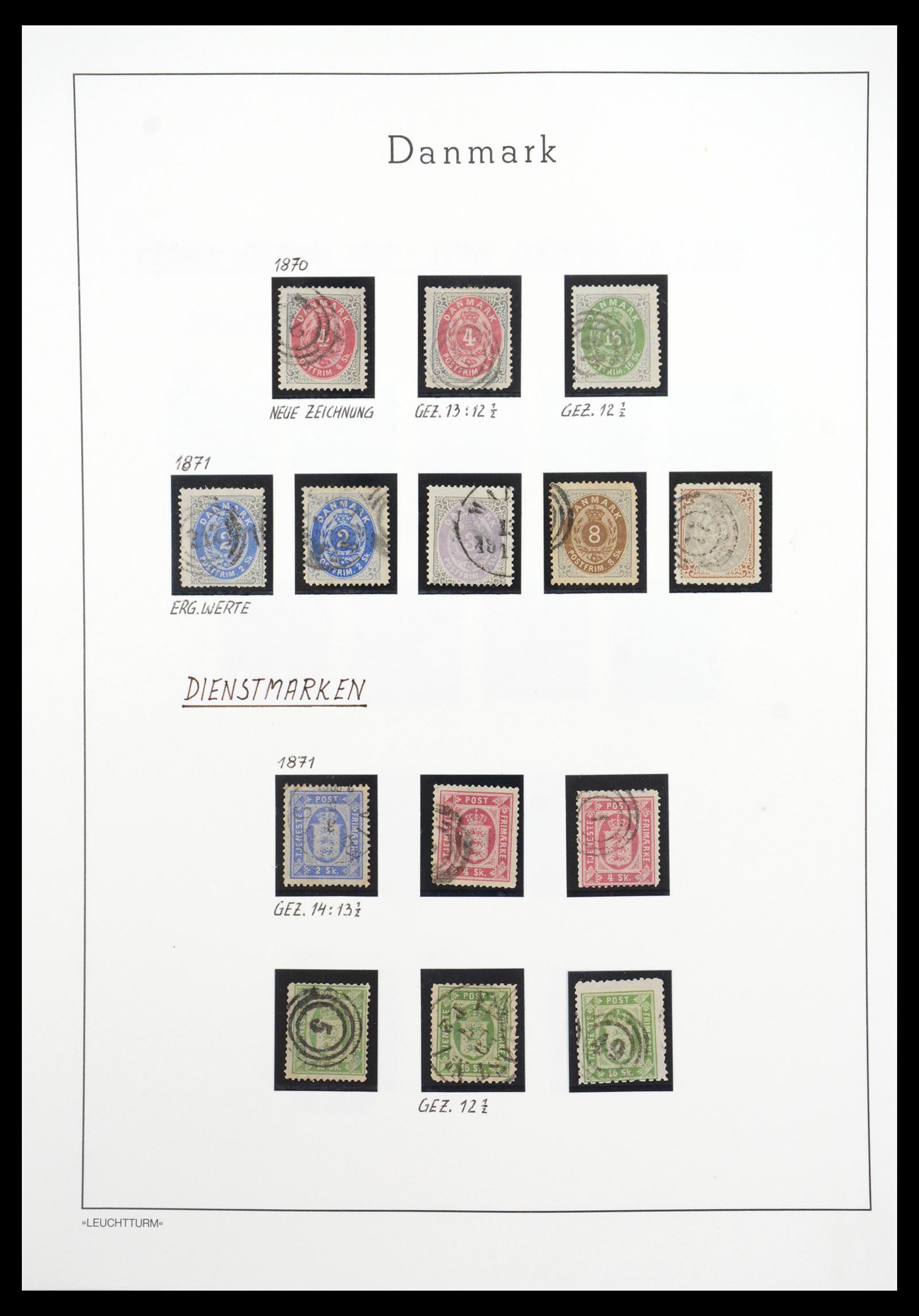 36612 008 - Postzegelverzameling 36612 Denmark 1851-1990.