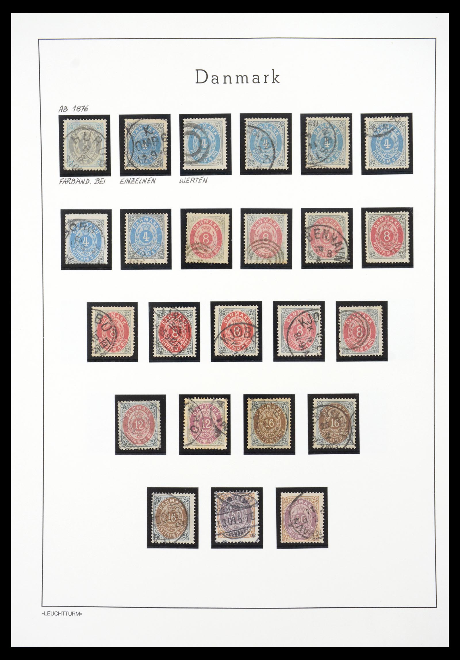 36612 010 - Postzegelverzameling 36612 Denmark 1851-1990.
