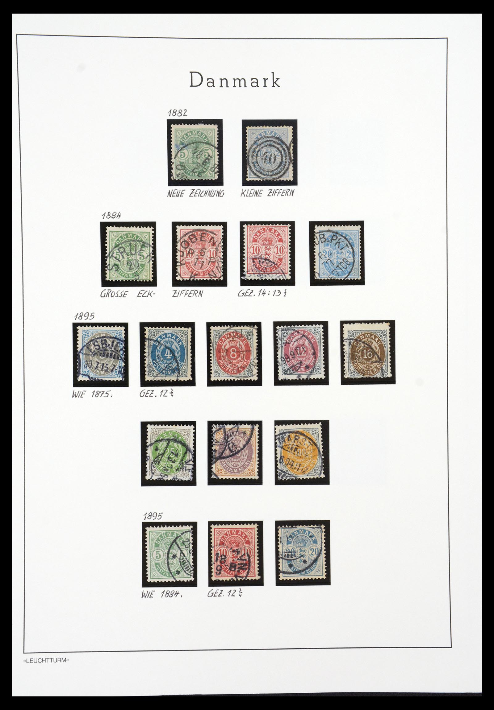 36612 014 - Postzegelverzameling 36612 Denmark 1851-1990.