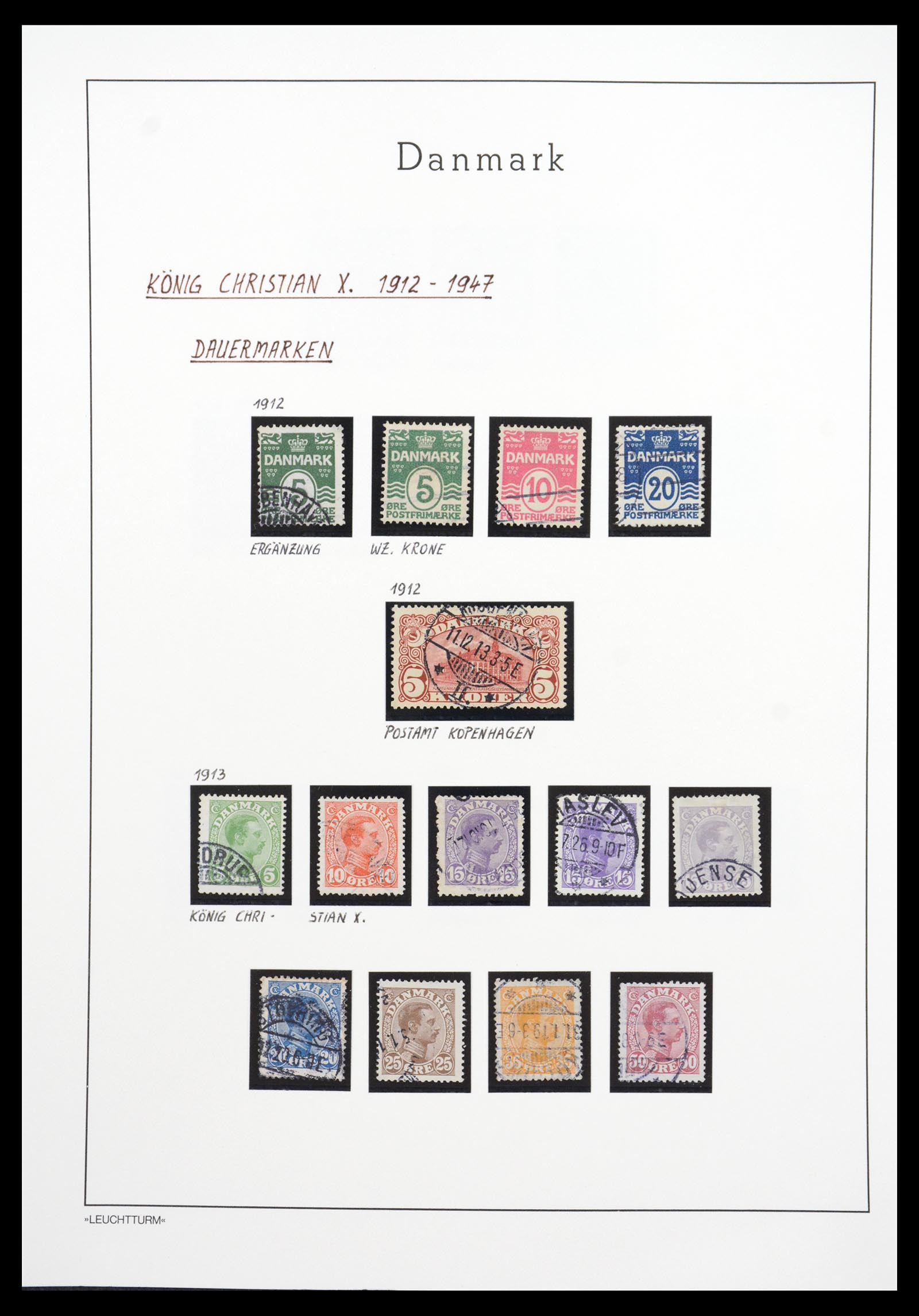 36612 021 - Postzegelverzameling 36612 Denmark 1851-1990.
