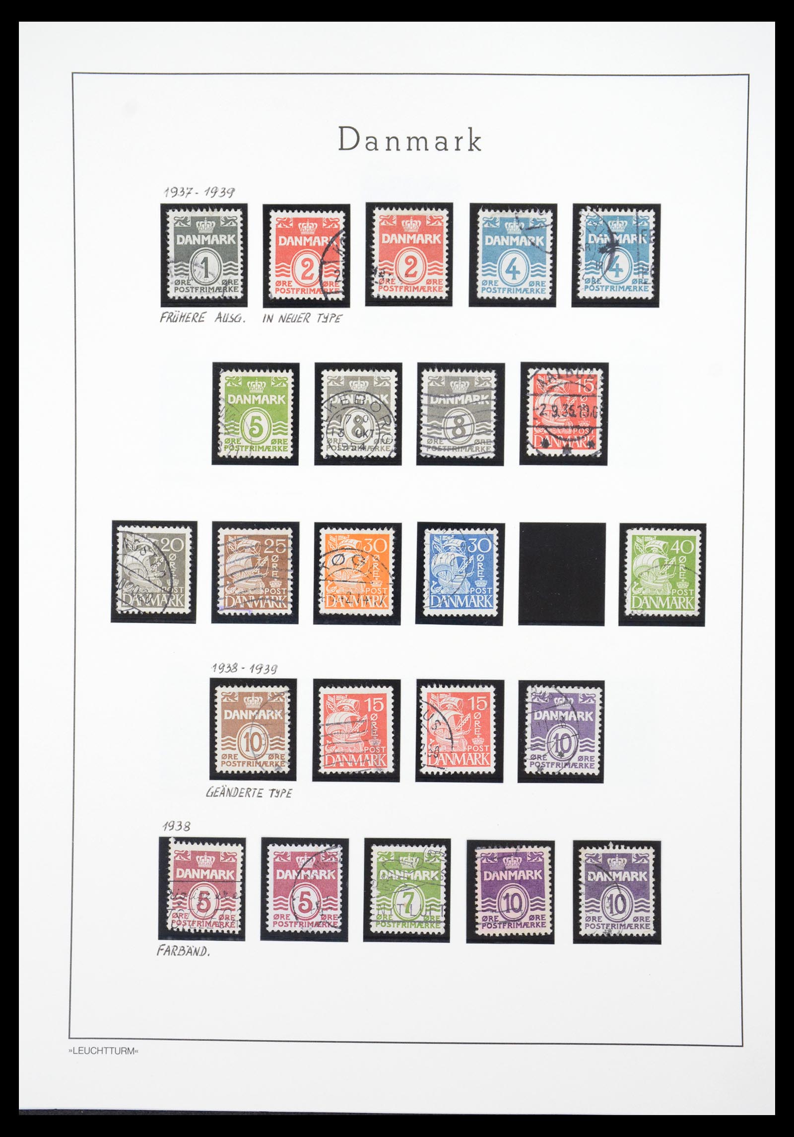 36612 030 - Postzegelverzameling 36612 Denmark 1851-1990.