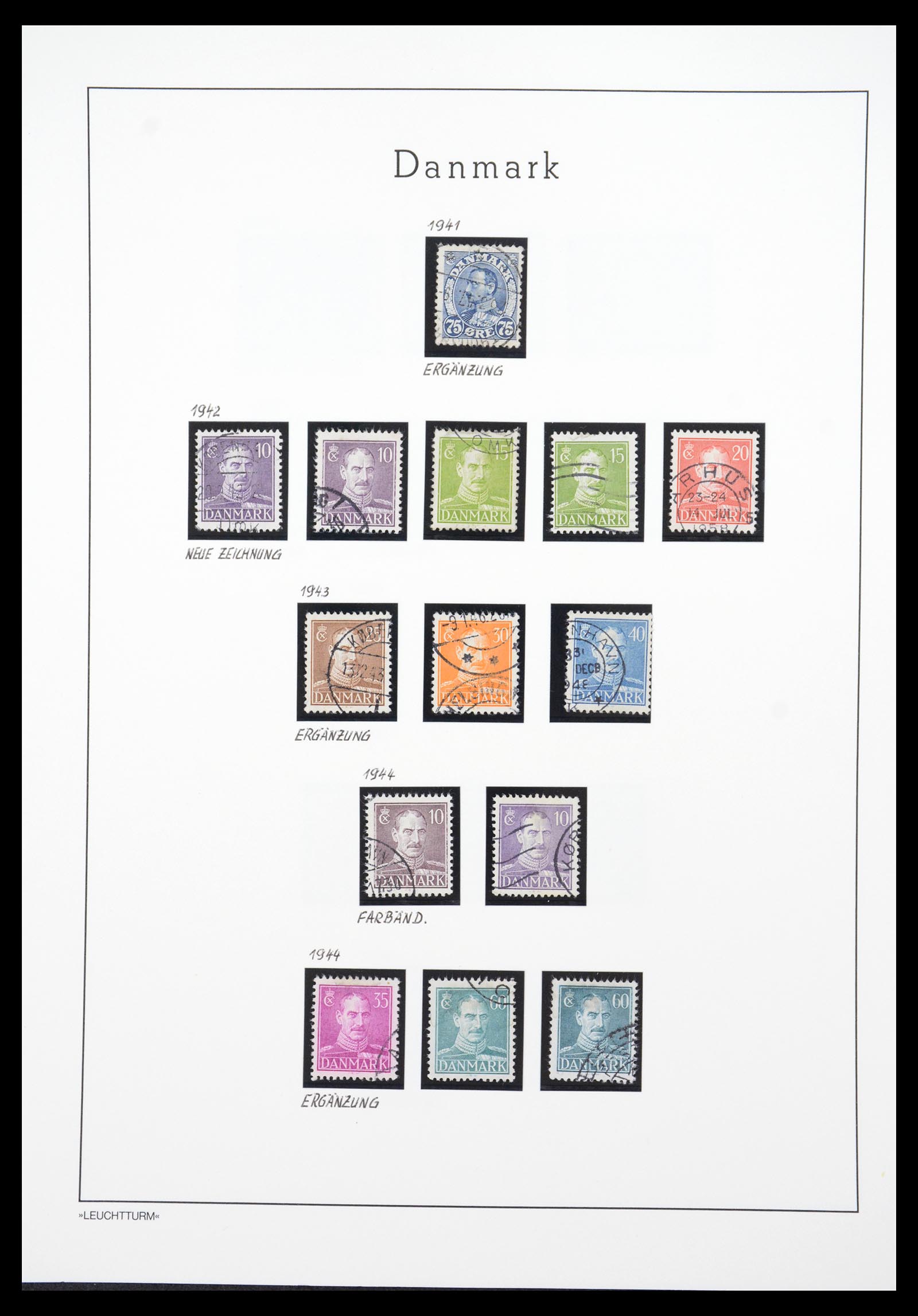 36612 032 - Postzegelverzameling 36612 Denmark 1851-1990.